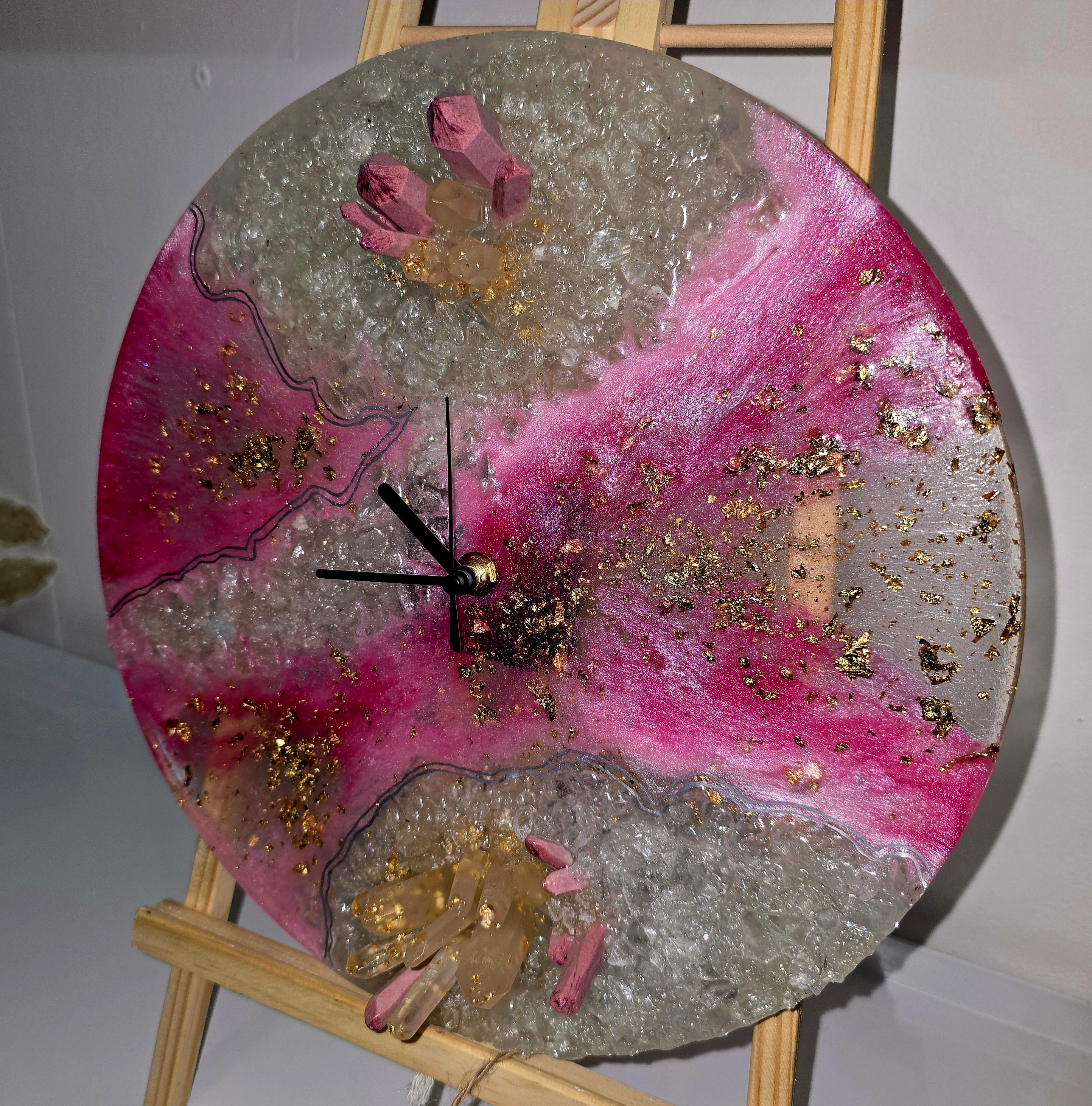 Handmade Epoxy Resin Wall Clock – 30 cm