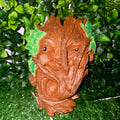 Handmade Tree Bark Face Sculpture – Cement Garden & Home Decor