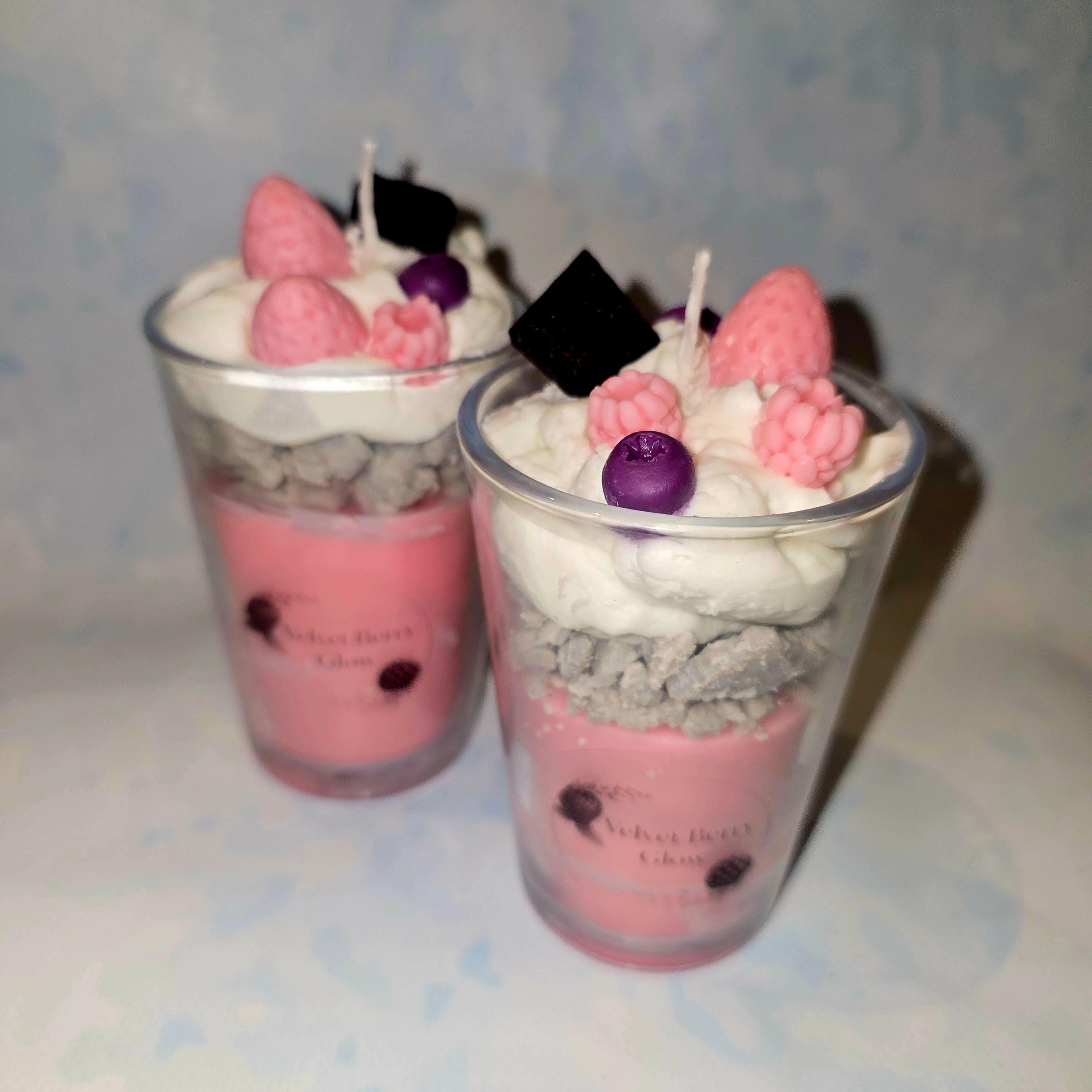 Handmade Dessert Style Candle in Glass – Decorative Soy Candle