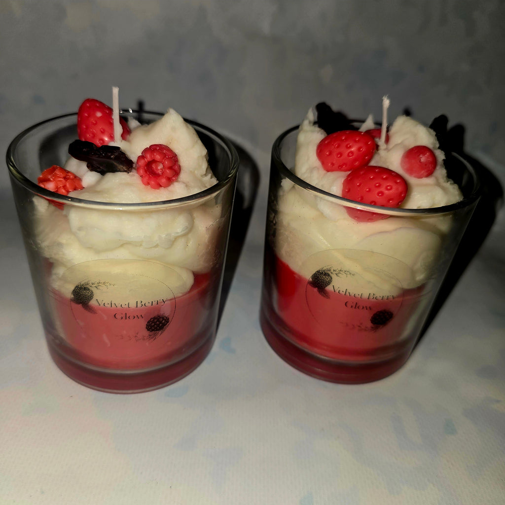 Handmade Dessert Candle – Decorative Glass Candle (220 ml)