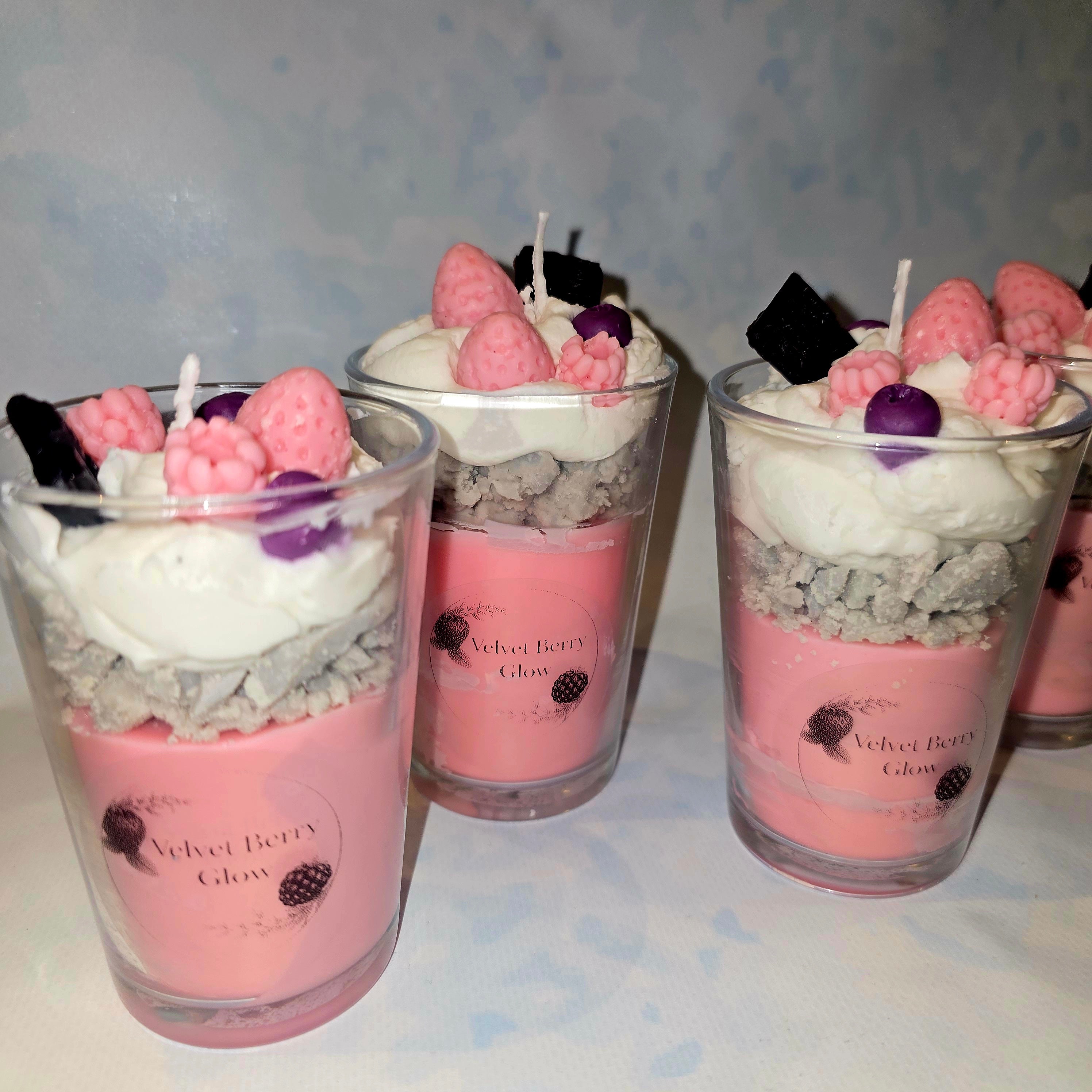 Handmade Dessert Style Candle in Glass – Decorative Soy Candle