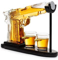 Luxury Gun-Shaped Whiskey Decanter Set with Bullet Shot Glasses
