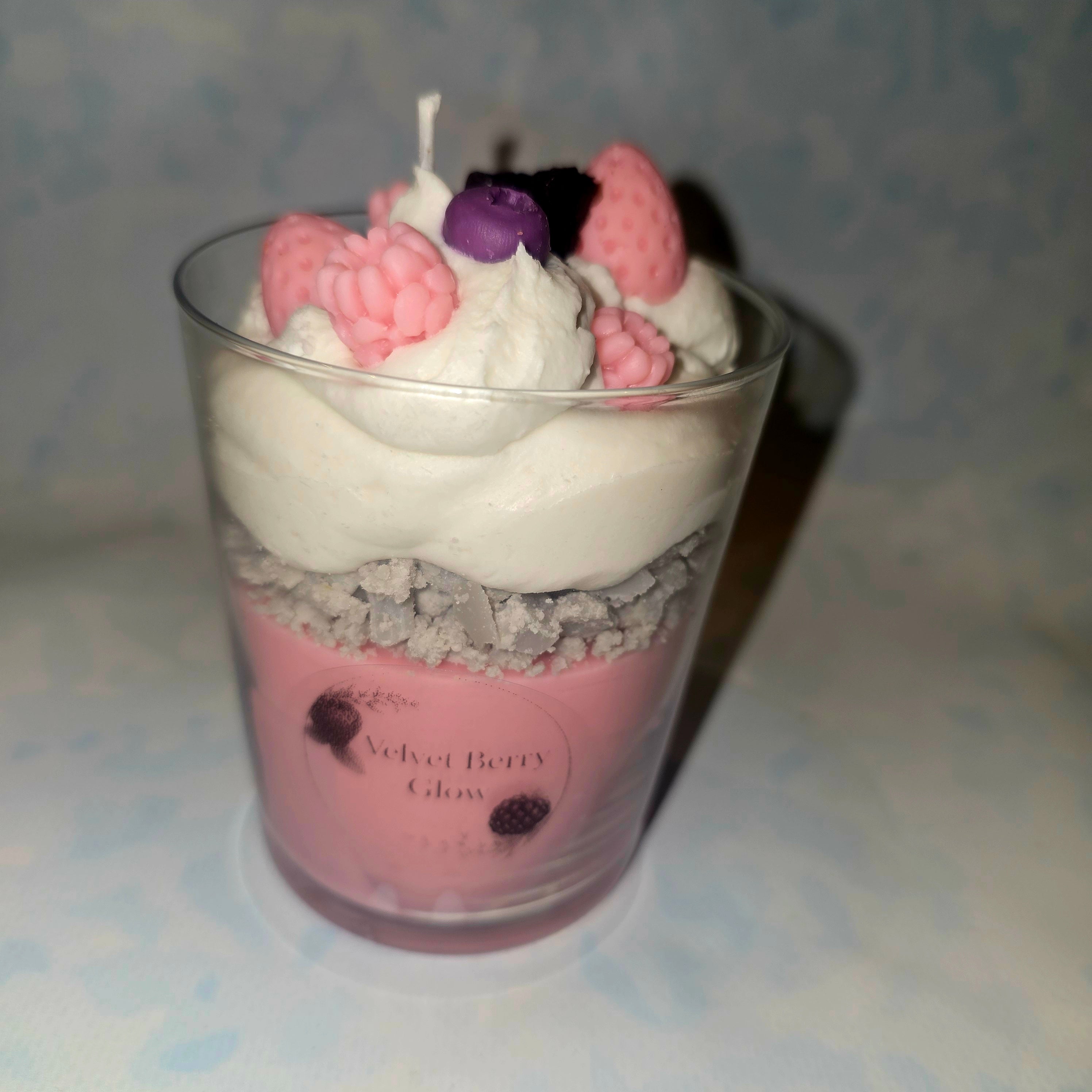 Artisan candle in glass container for home decor