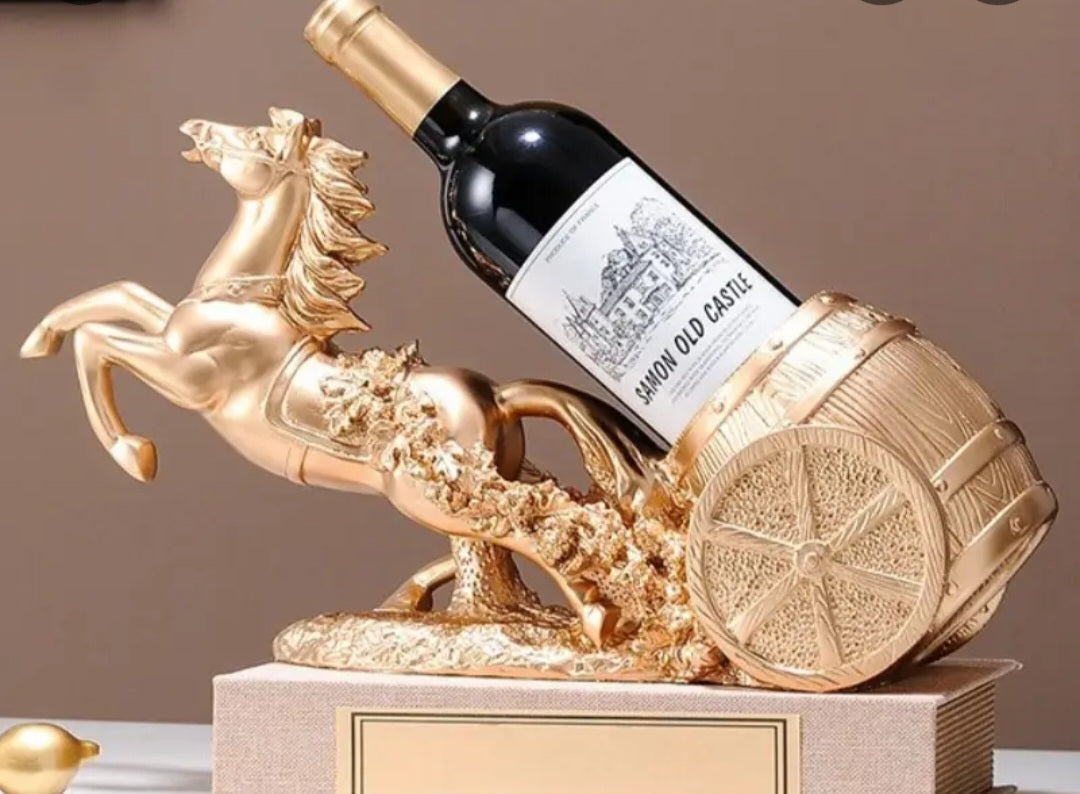 Luxury Horse Wine Bottle Holder – Decorative Resin Wine Rack