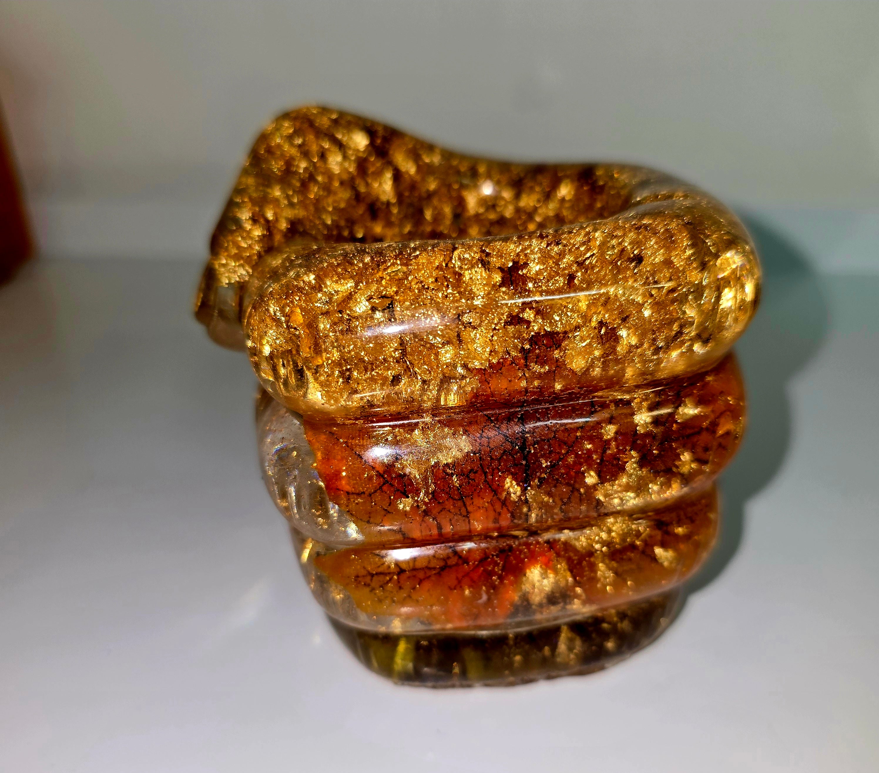 Hand-Shaped Resin Pen Holder – Handmade Desk Organizer