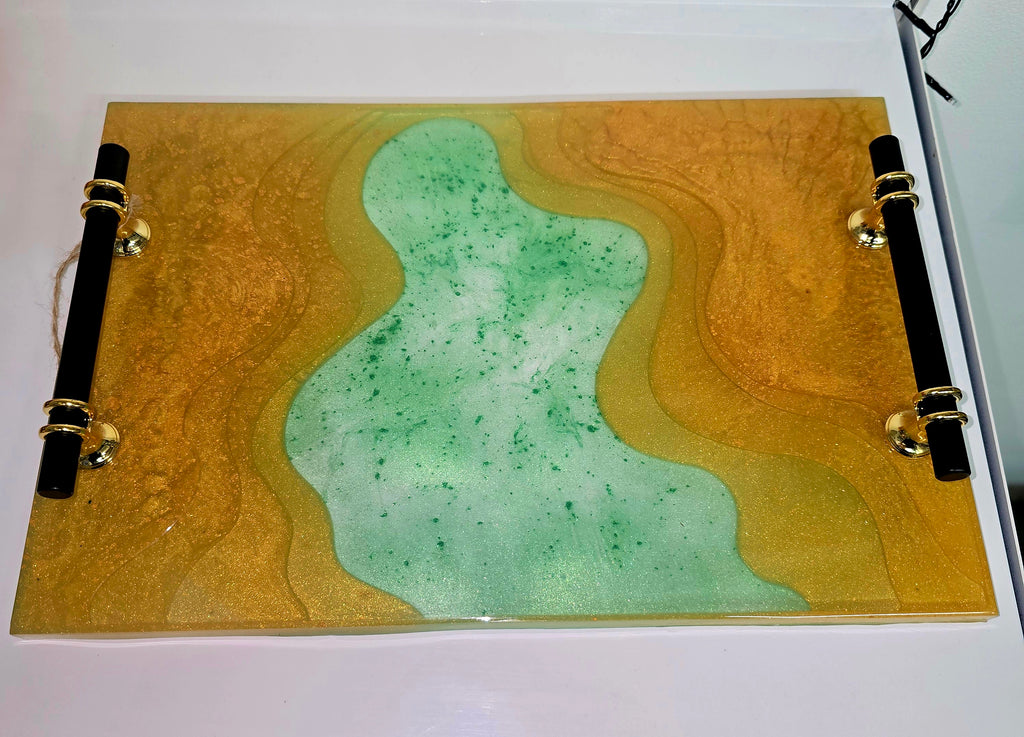 Handmade Resin Serving Tray