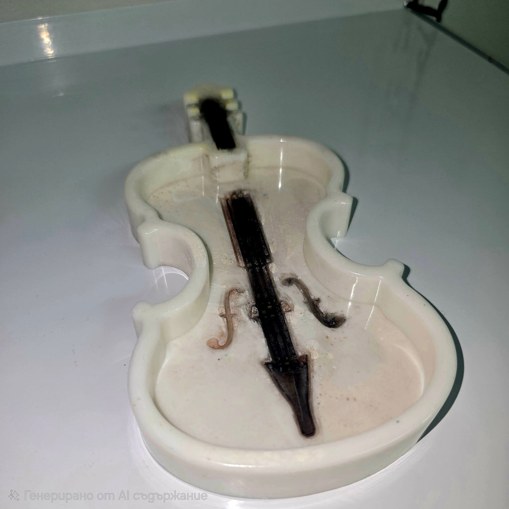 Handmade Resin Jewellery Tray – Violin Shape | Music Lover Gift