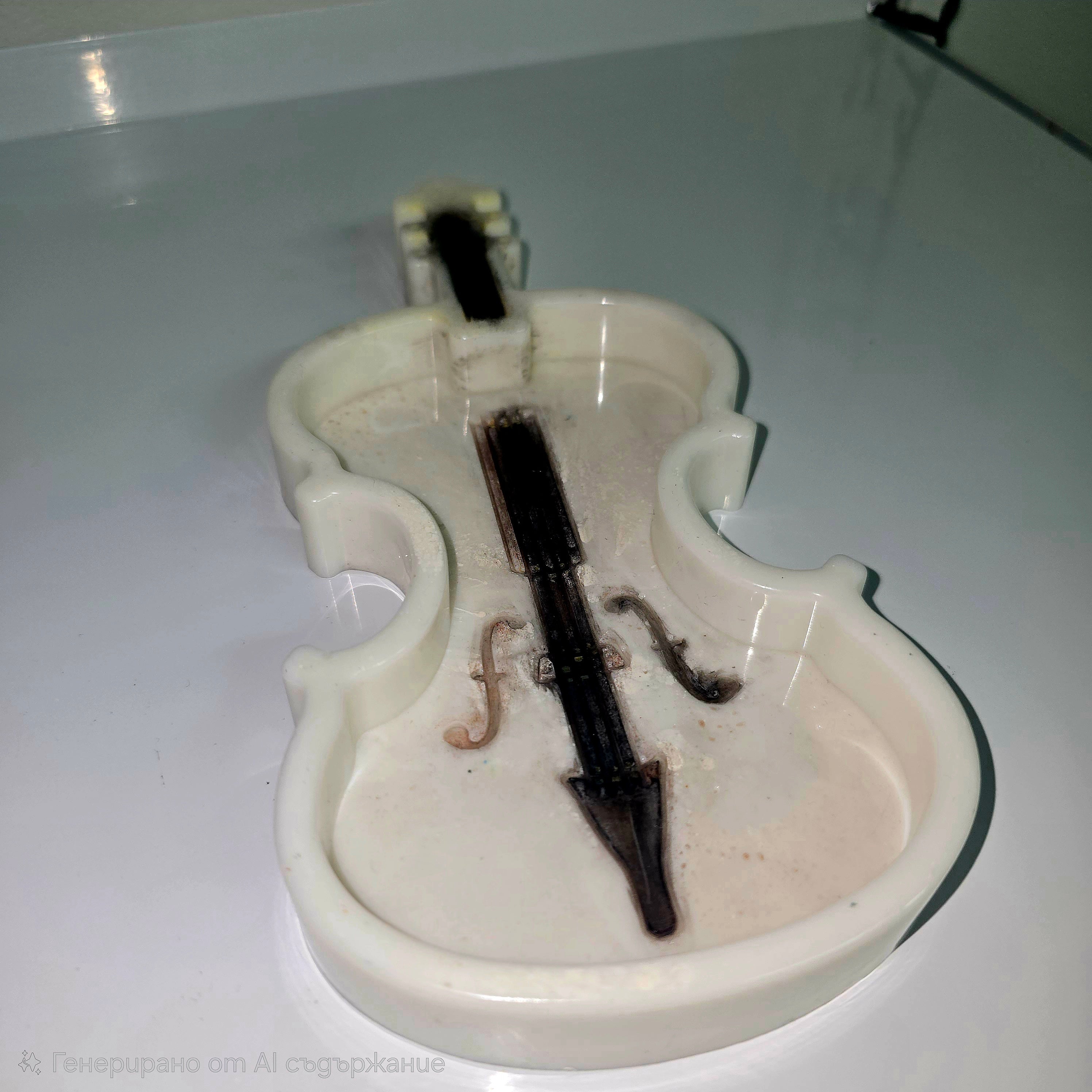 Handmade Resin Jewellery Tray – Violin Shape | Music Lover Gift