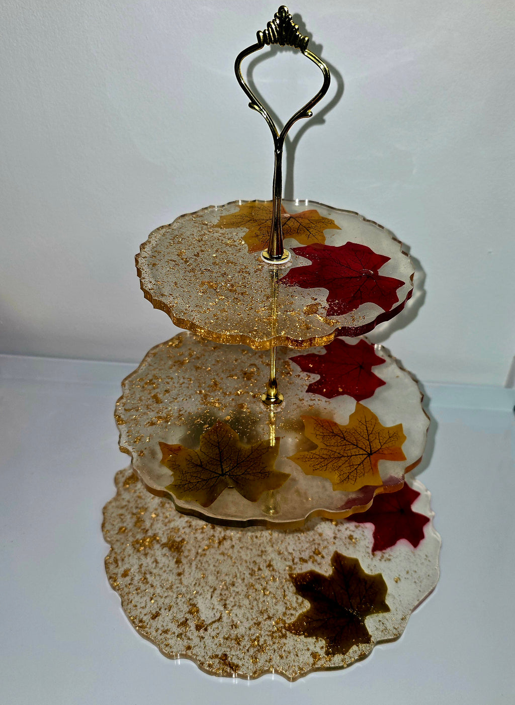 Handmade Epoxy Resin 3-Tier Serving Stand – Available in 3 Unique Designs