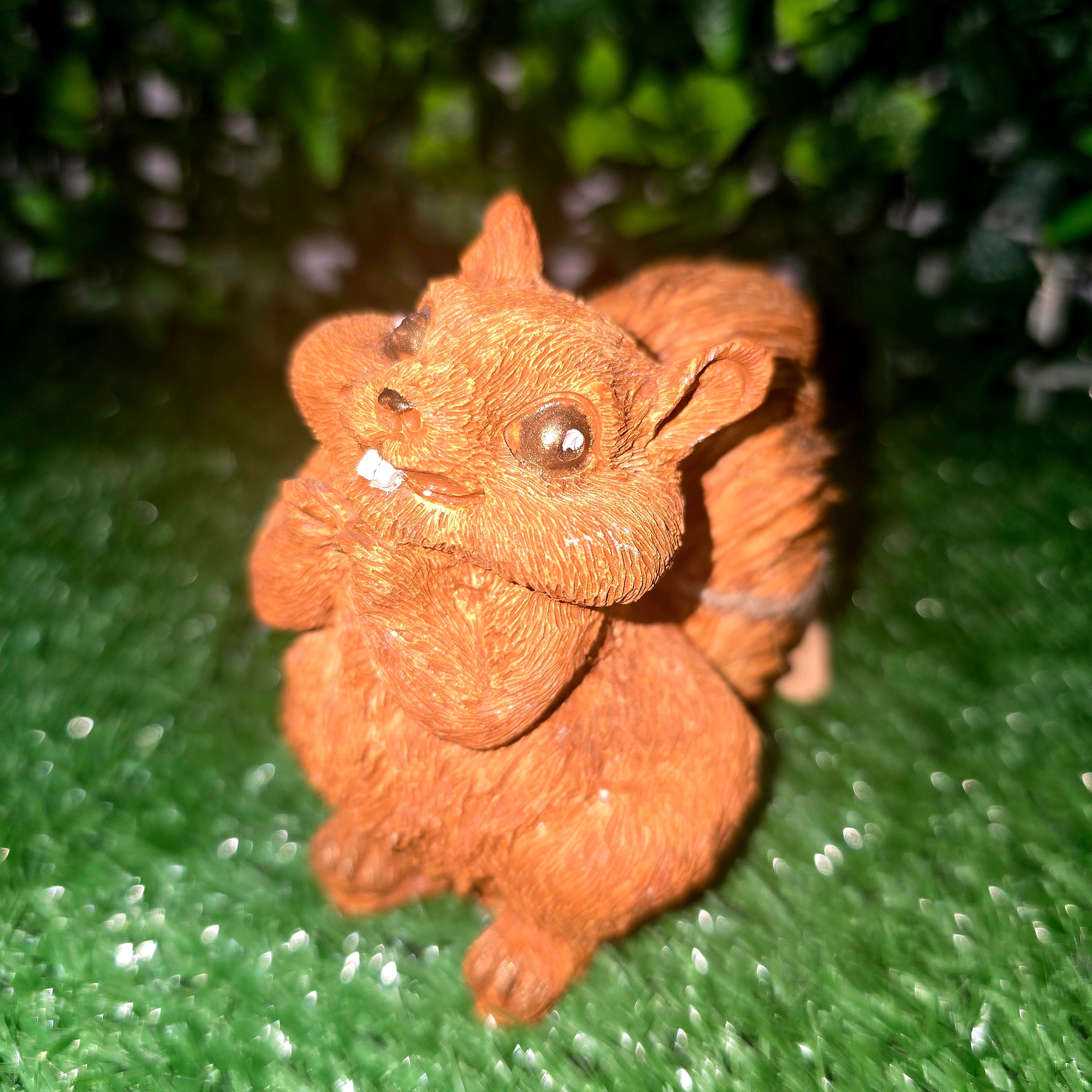 Handmade Concrete Squirrel Garden Ornament