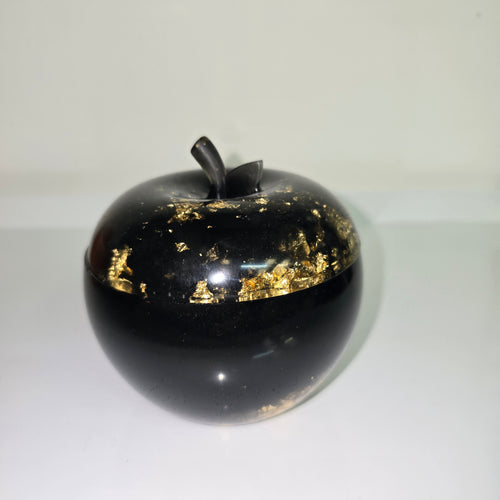 Apple-Shaped Jewellery Box – Handmade Resin Trinket Box (Assorted Colours)