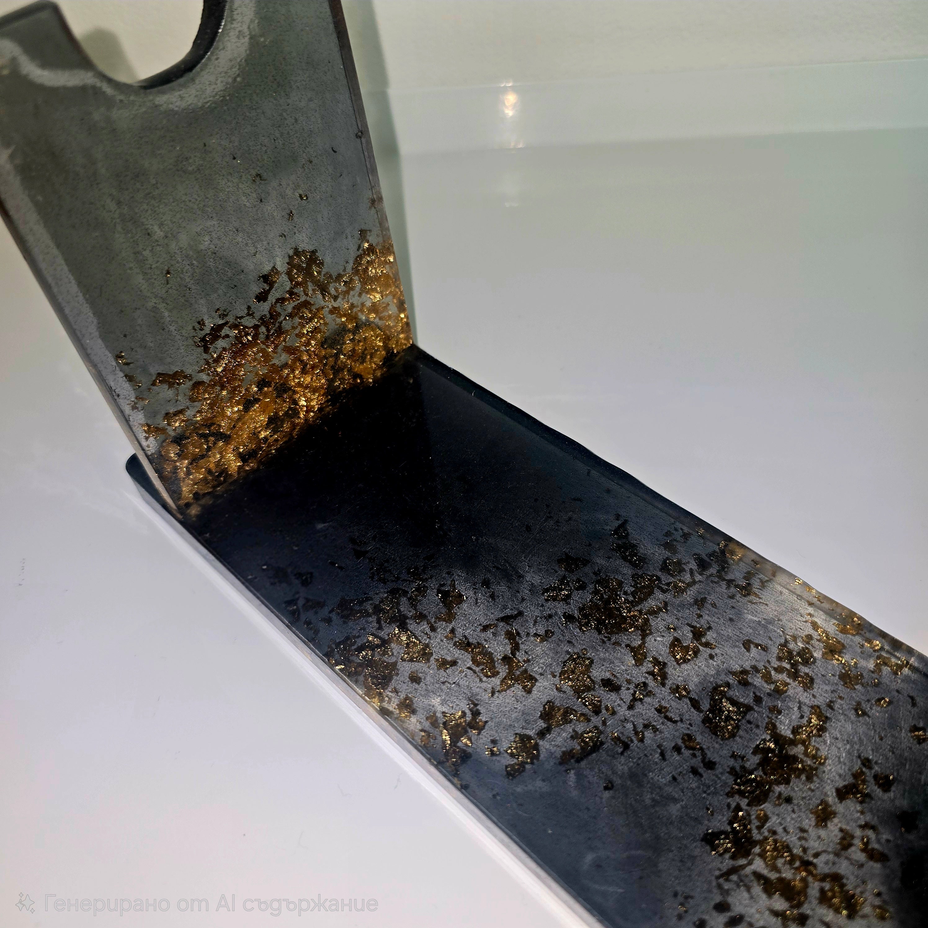 Handmade Epoxy Resin Wine Bottle Holder – Unique Modern Resin Art Stand (25 cm)