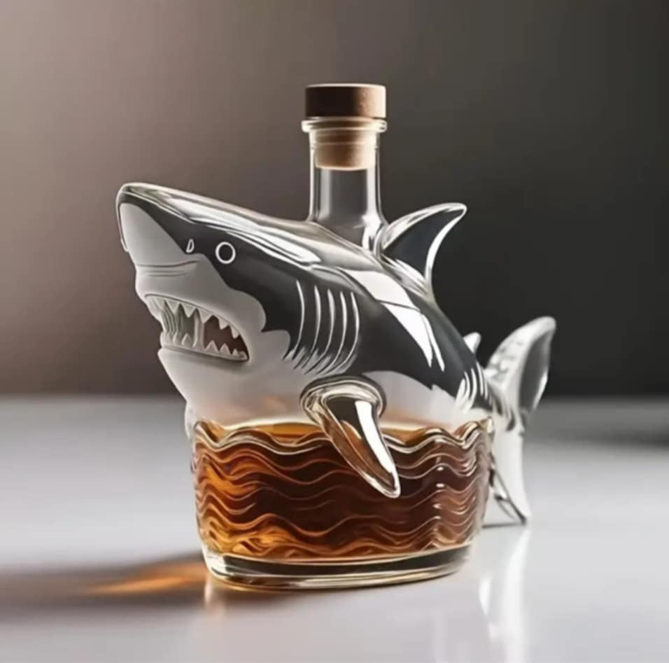 Decorative Glass Decanter Bottle-animal design