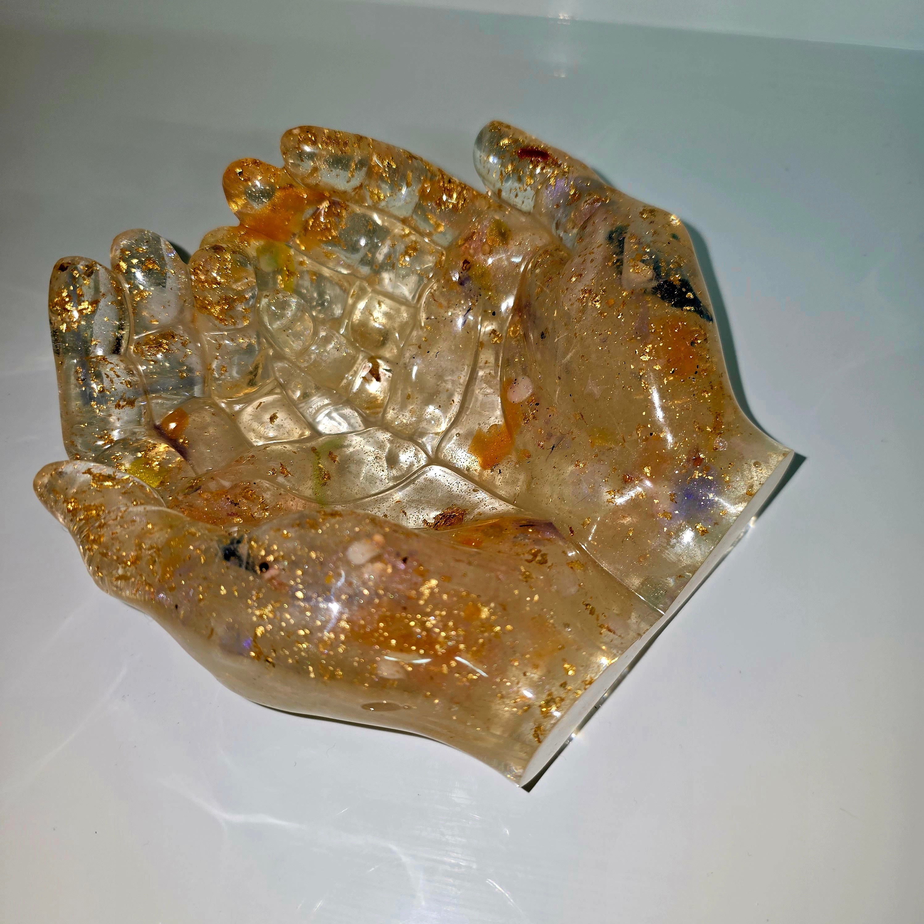 Handmade Resin Hand Tray – Key & Jewellery Holder | Unique Home Decor