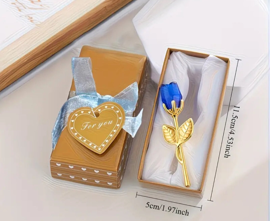 Crystal Rose Decorative Ornament – Single Piece