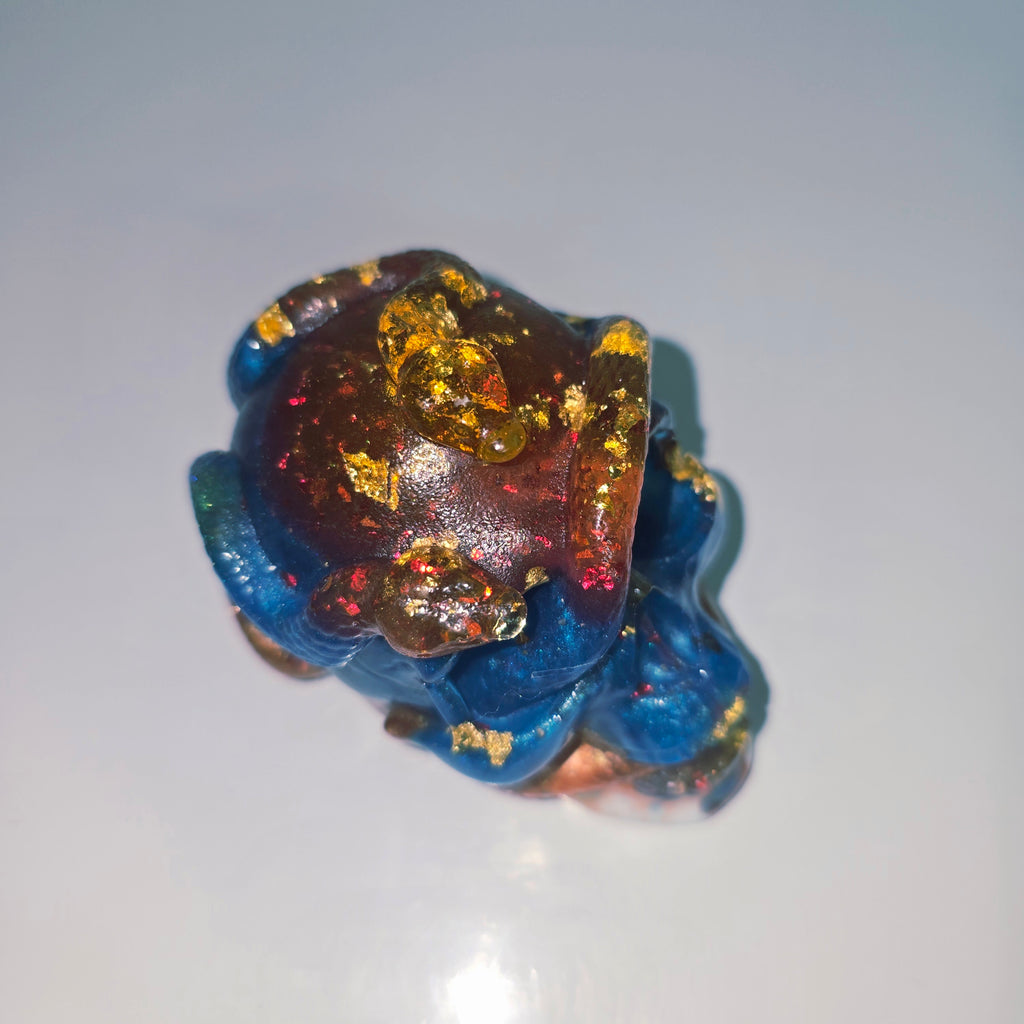 Handmade Resin Skull with Snake – Unique Gothic Home Decor