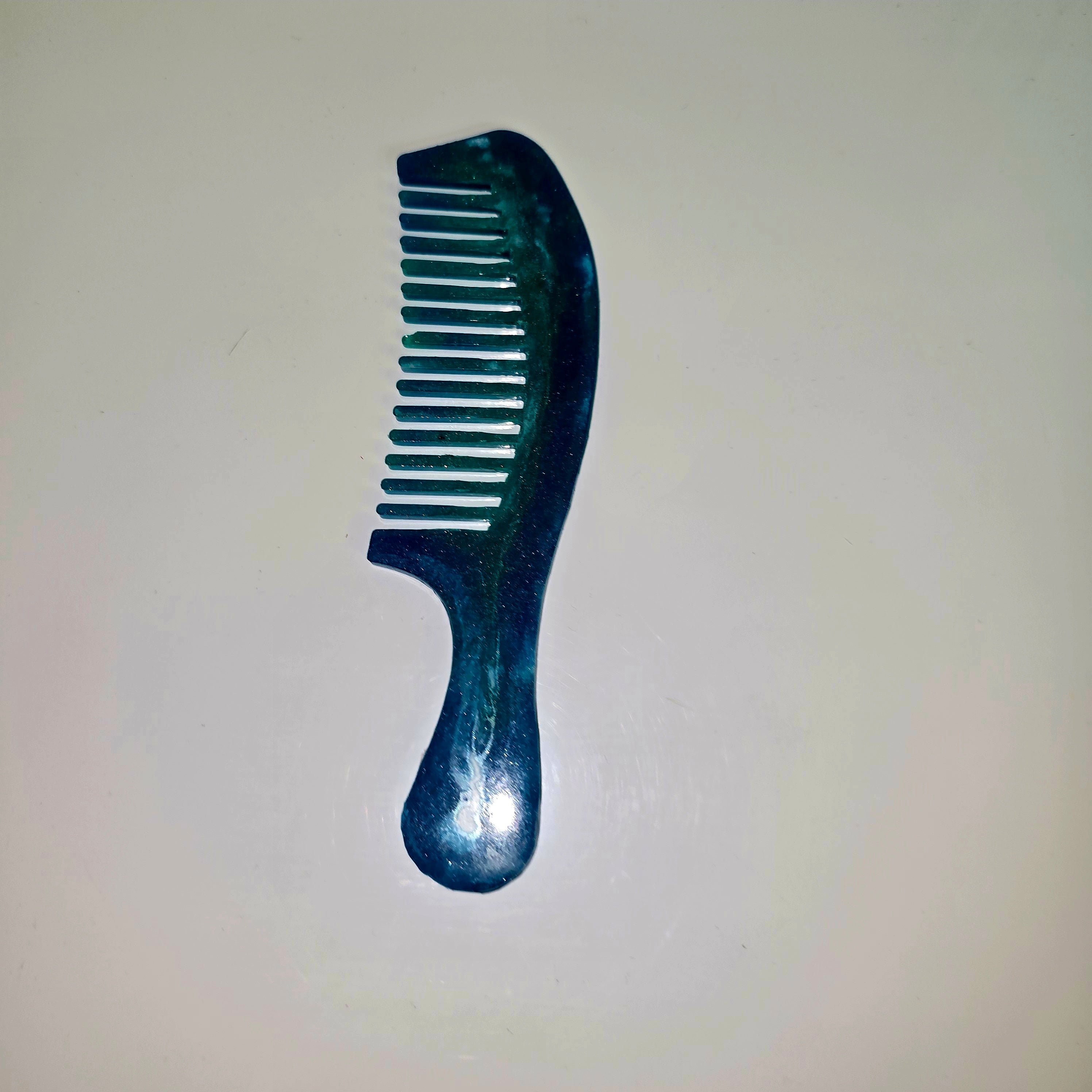 Handmade Epoxy Resin Hair Comb – Unique Floral & Color Designs