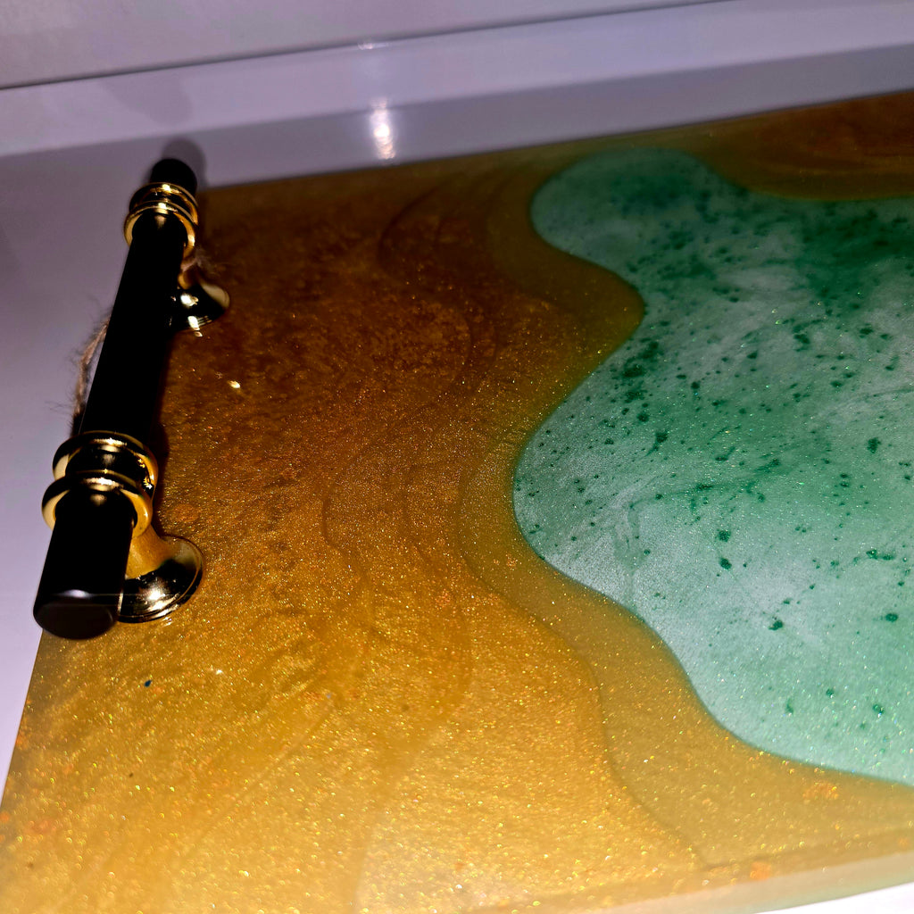 Handmade Resin Serving Tray