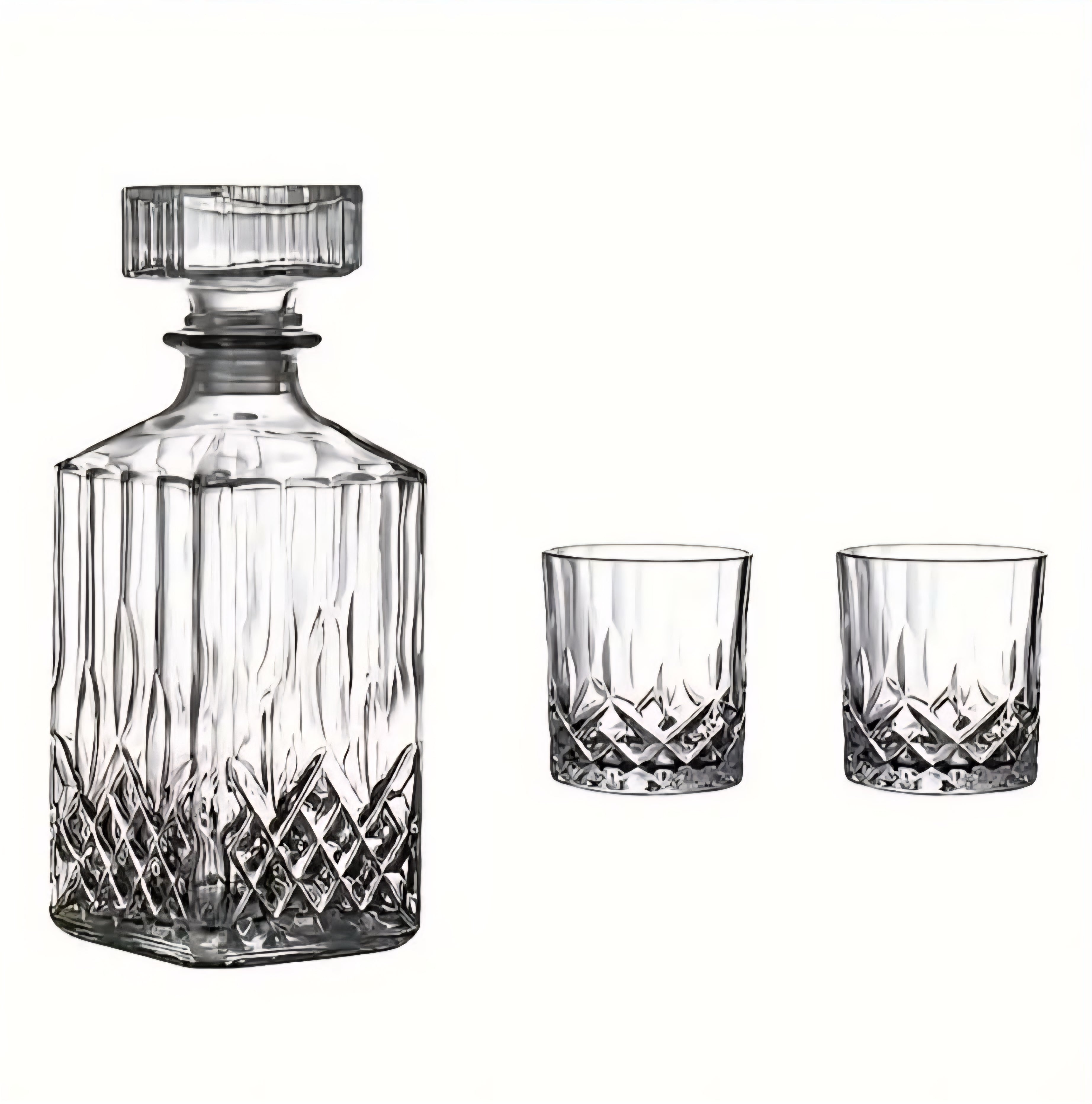 Luxury Whiskey Decanter Set with Glasses – Elegant Crystal Design
