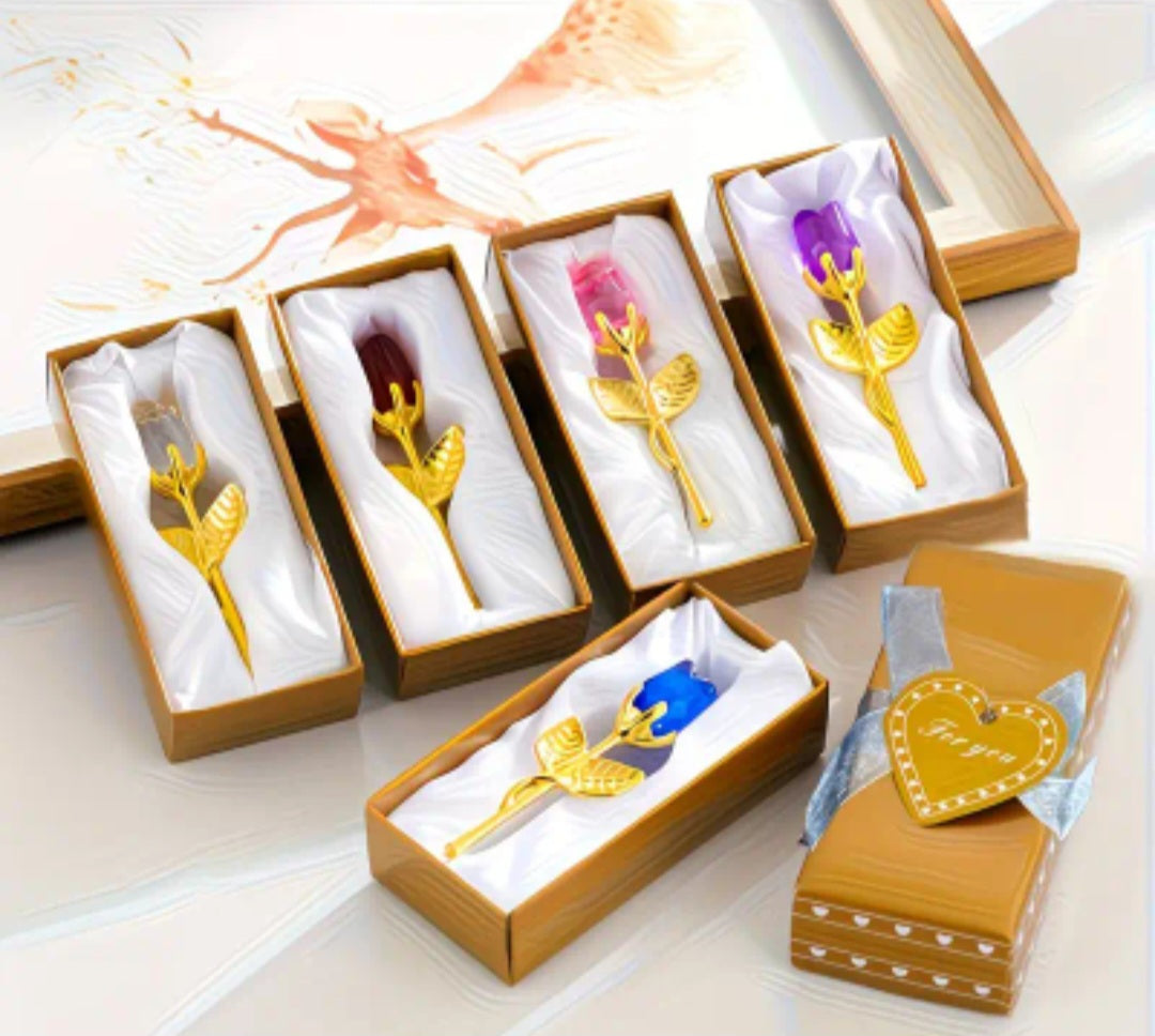 Crystal Rose Decorative Ornament – Single Piece