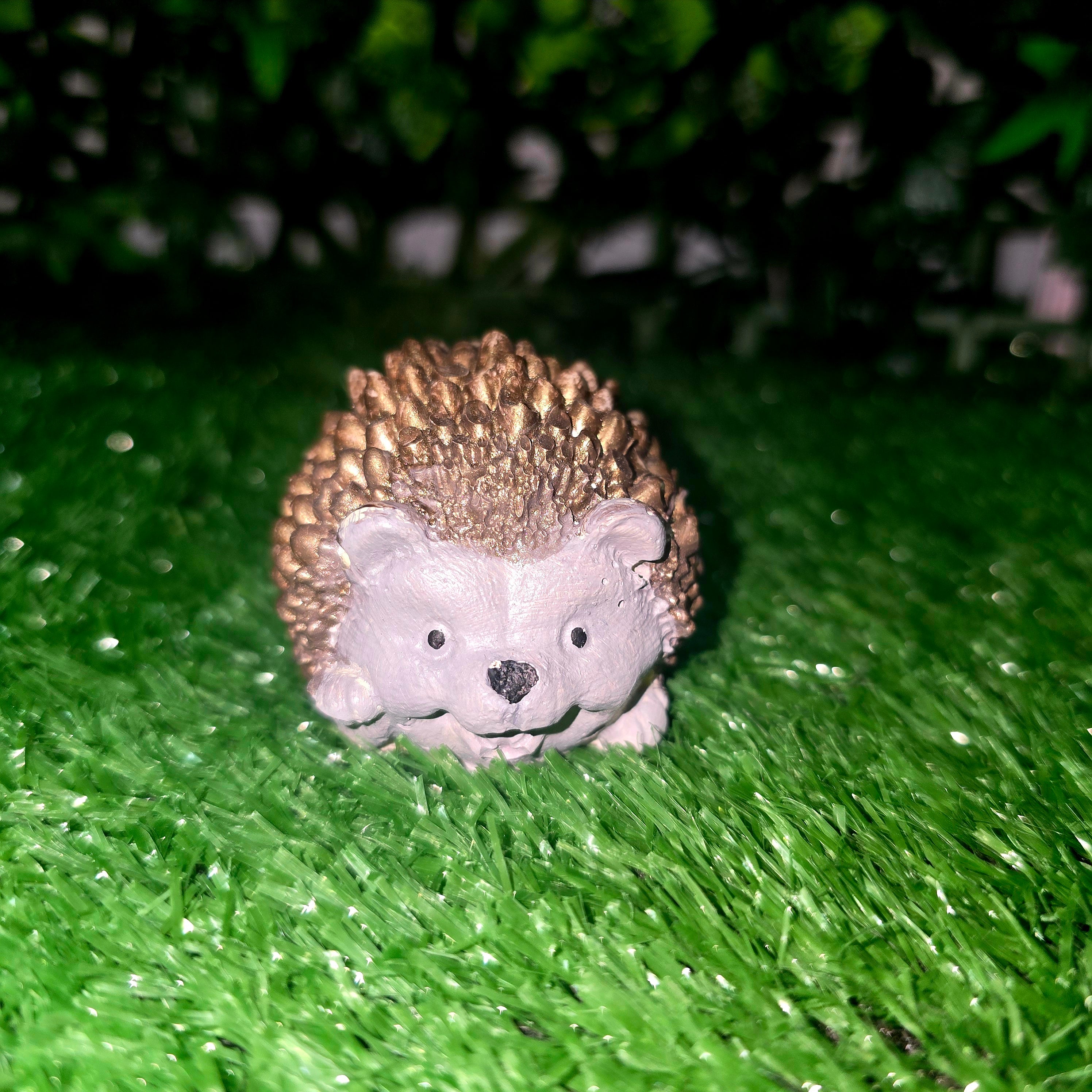 🦔 Handmade Cement Hedgehog Garden Ornament