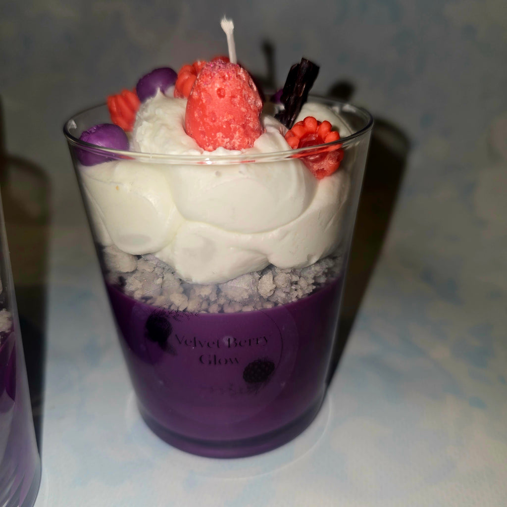 Handmade Dessert Candle – Decorative Glass Candle (220 ml)