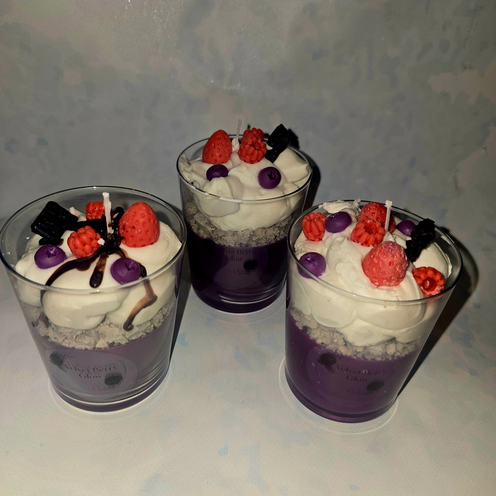 Handmade Dessert Candle – Decorative Glass Candle (220 ml)