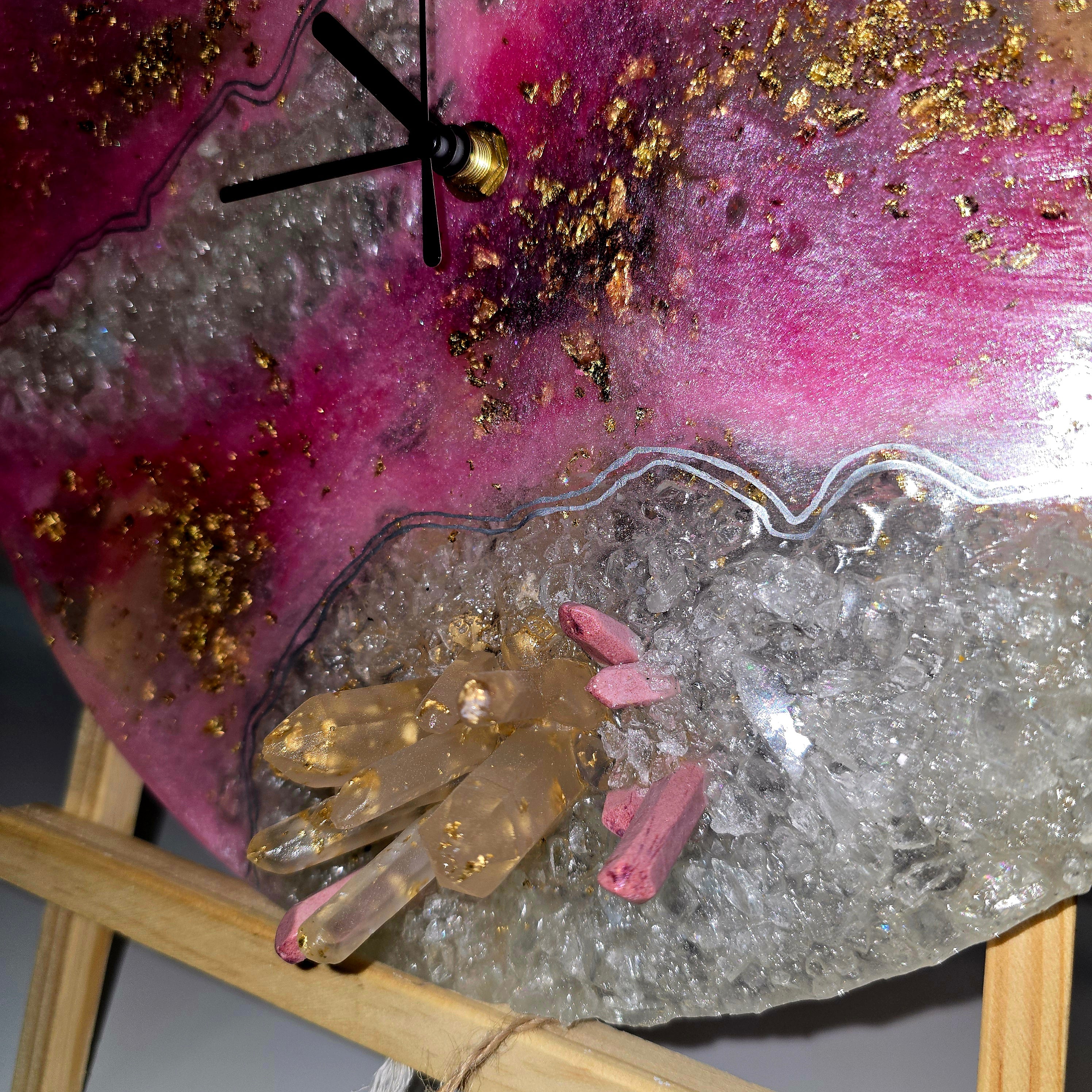 Handmade Epoxy Resin Wall Clock – 30 cm