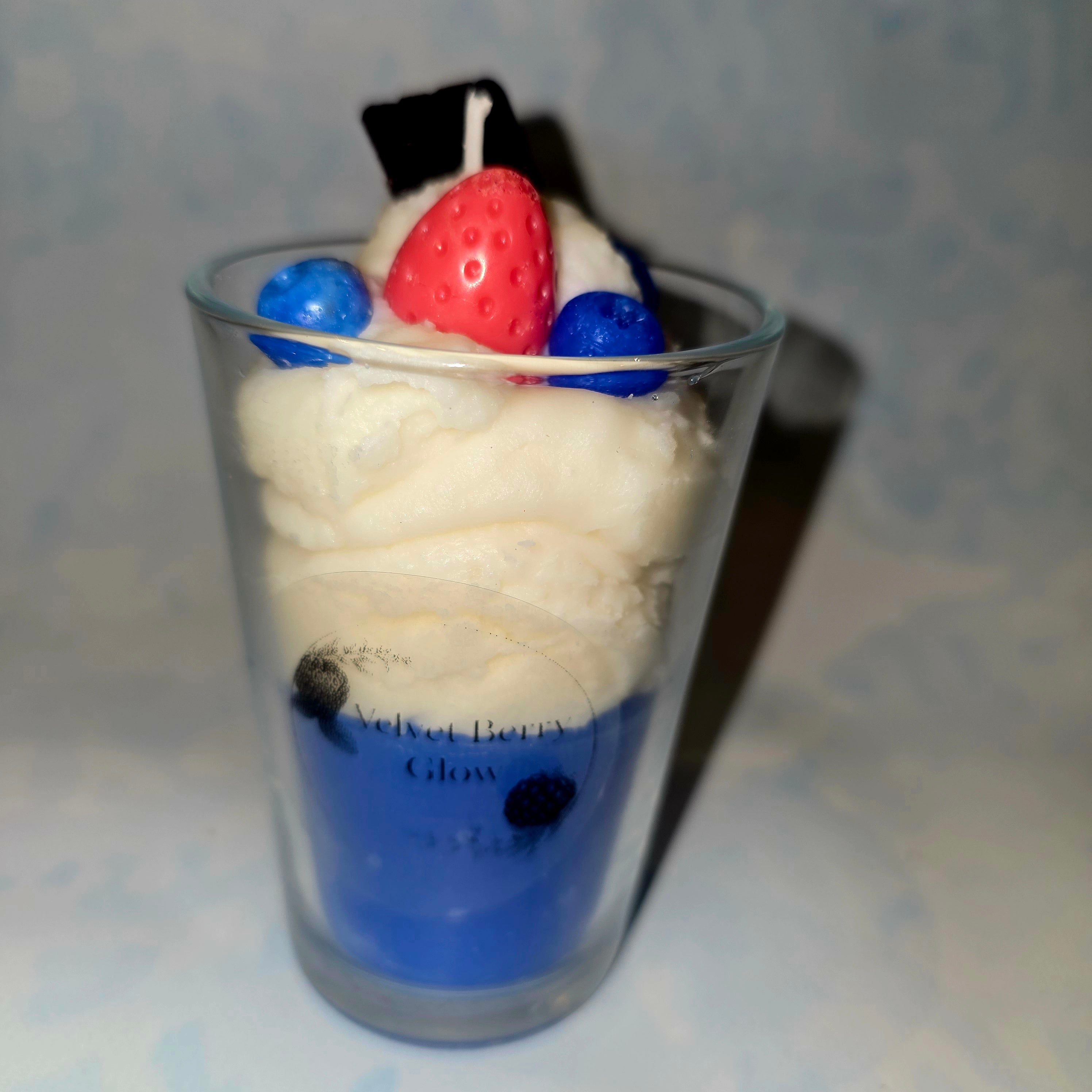 Handmade Dessert Style Candle in Glass – Decorative Soy Candle