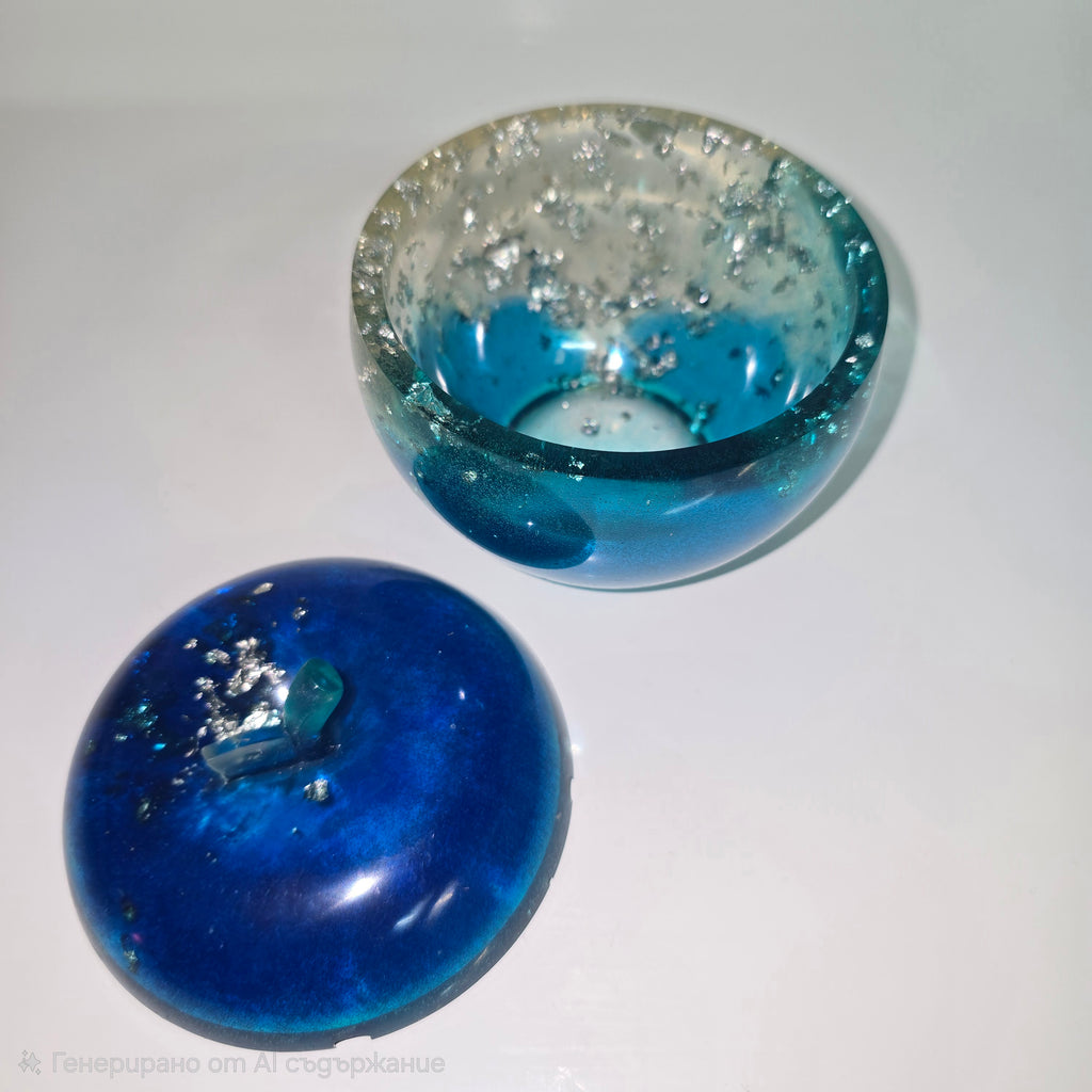 Apple-Shaped Jewellery Box – Handmade Resin Trinket Box (Assorted Colours)