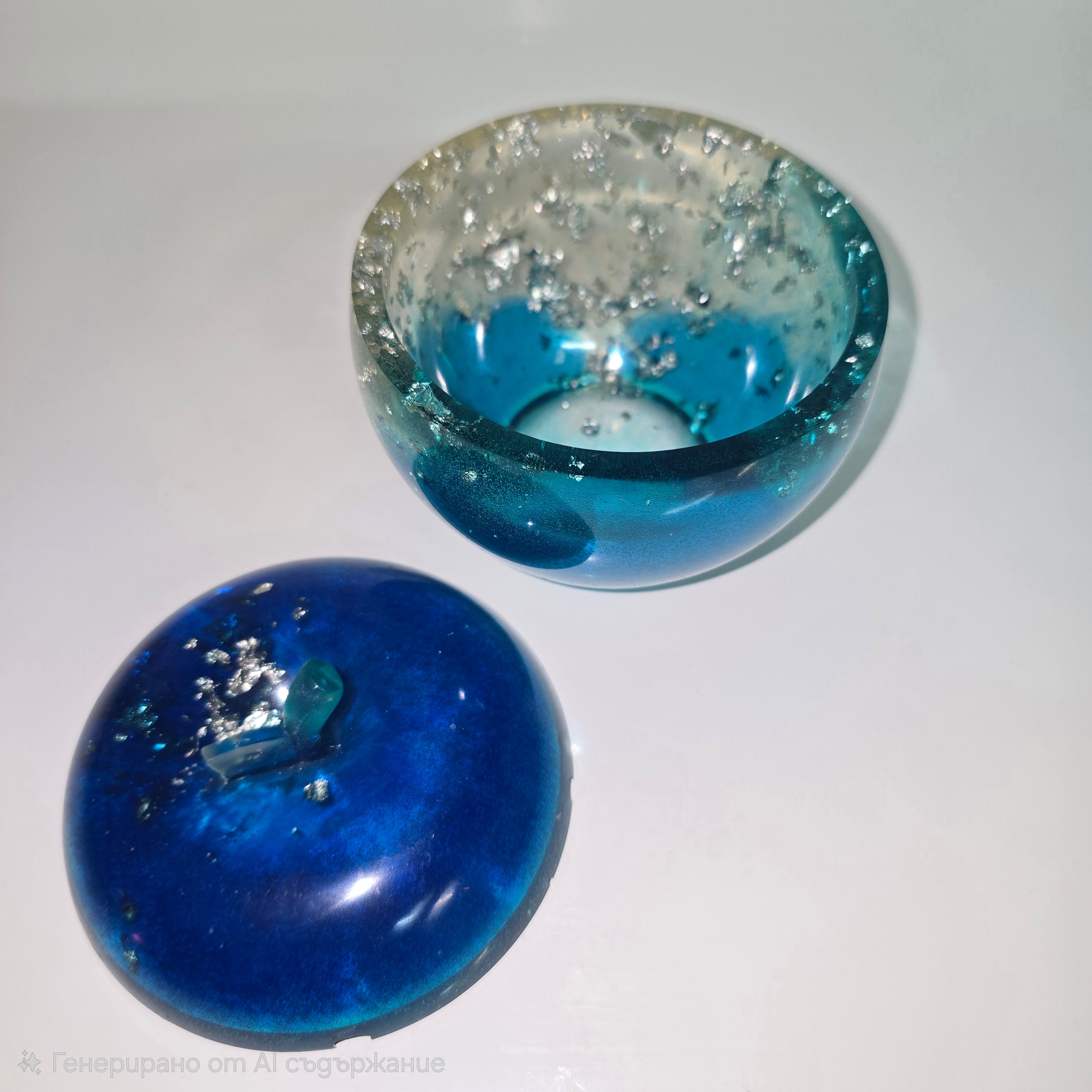 Apple-Shaped Jewellery Box – Handmade Resin Trinket Box (Assorted Colours)