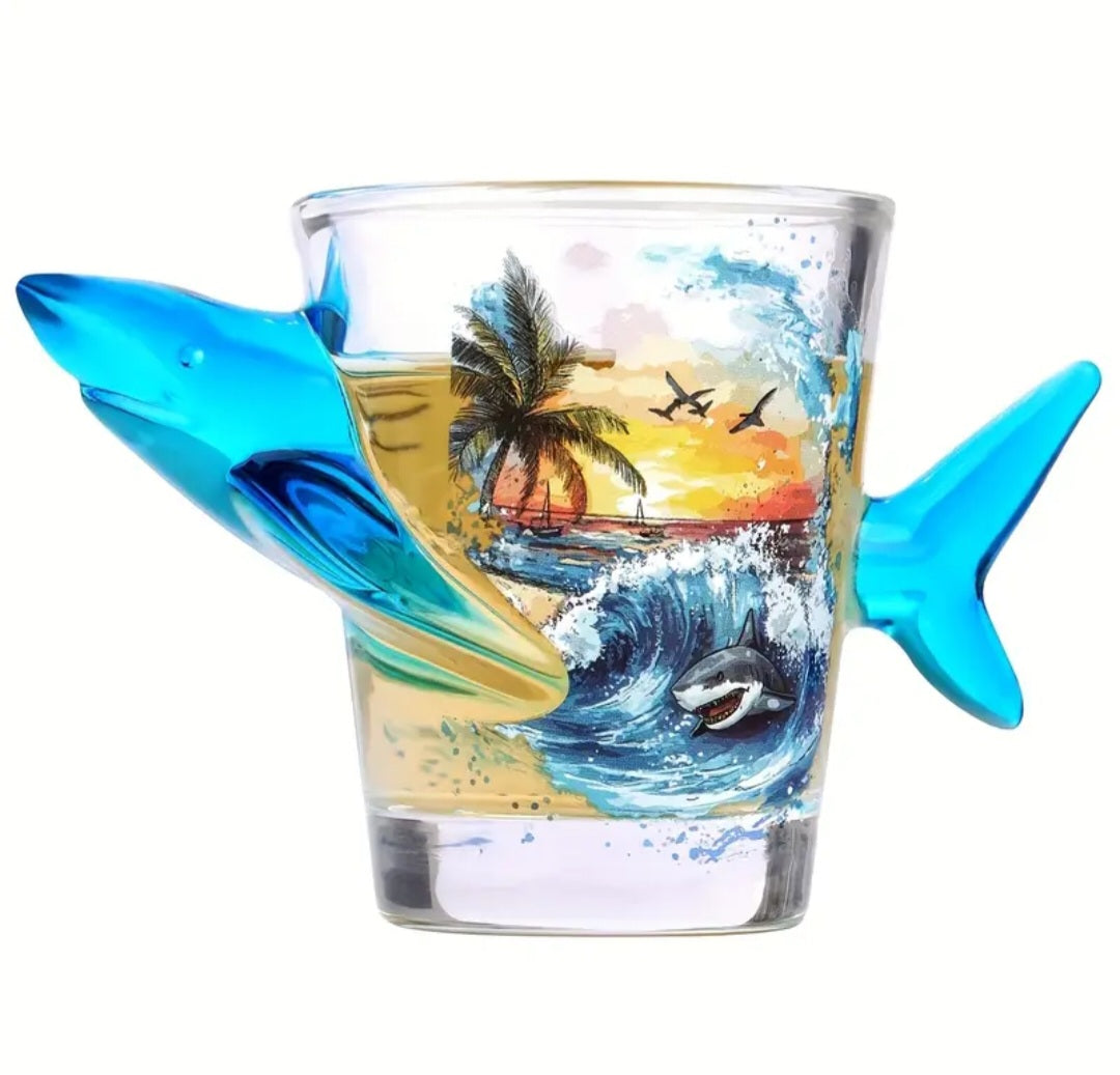 Ocean Series Shot Glass – Shark or Turtle Design