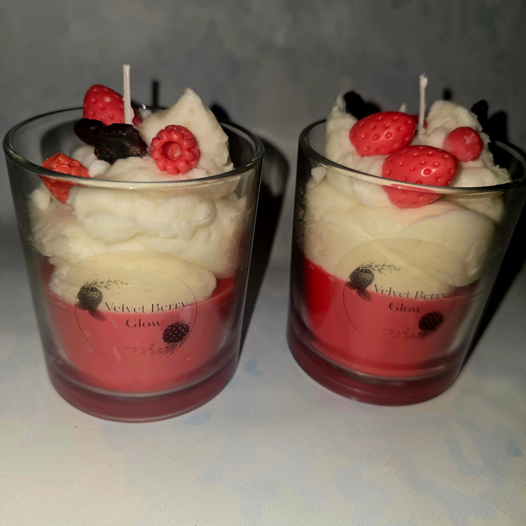 Handmade Dessert Candle – Decorative Glass Candle (220 ml)