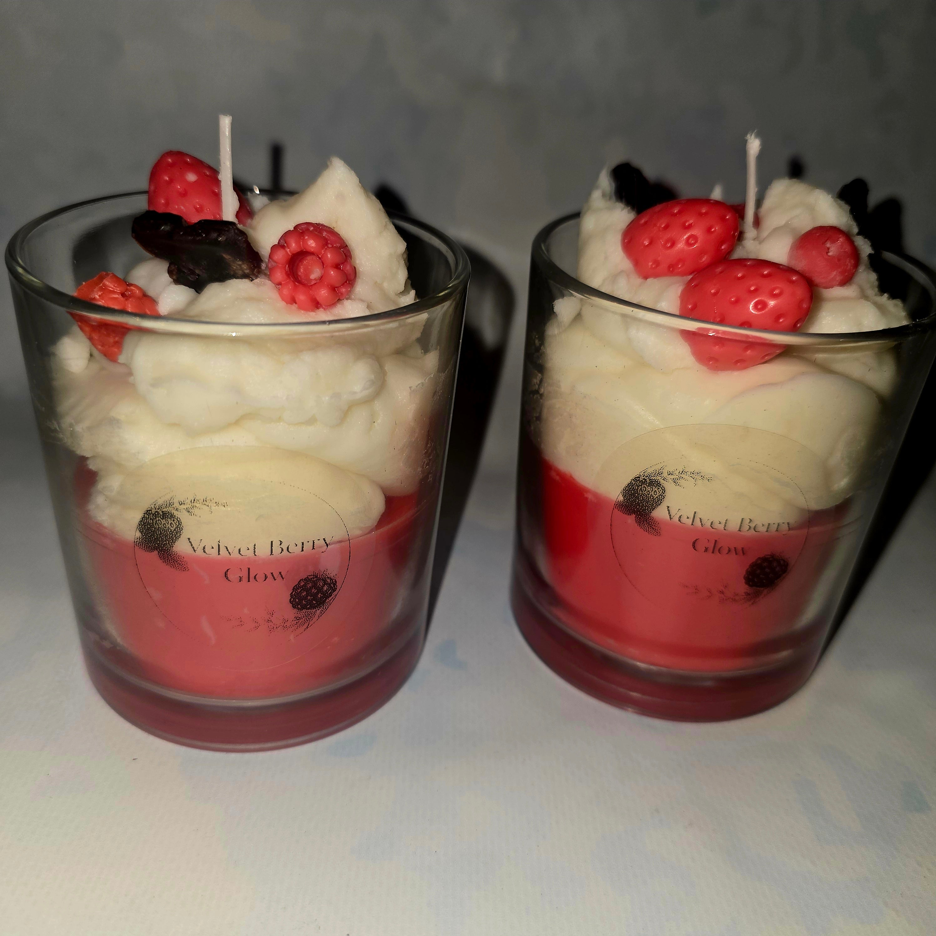 Handmade Dessert Candle – Decorative Glass Candle (220 ml)