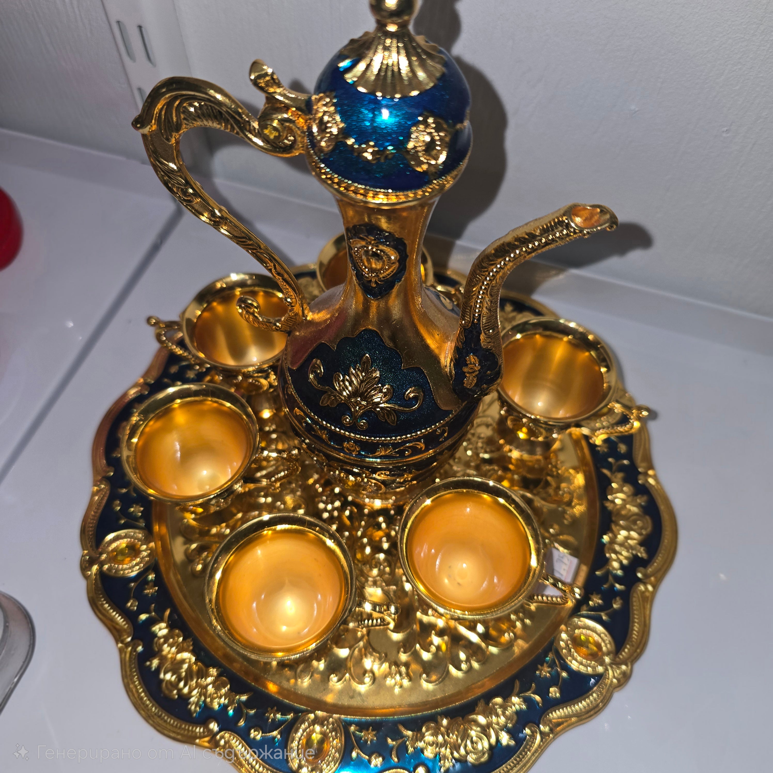 Luxury Coffee & Tea Serving Set with Tray – 7 Pieces