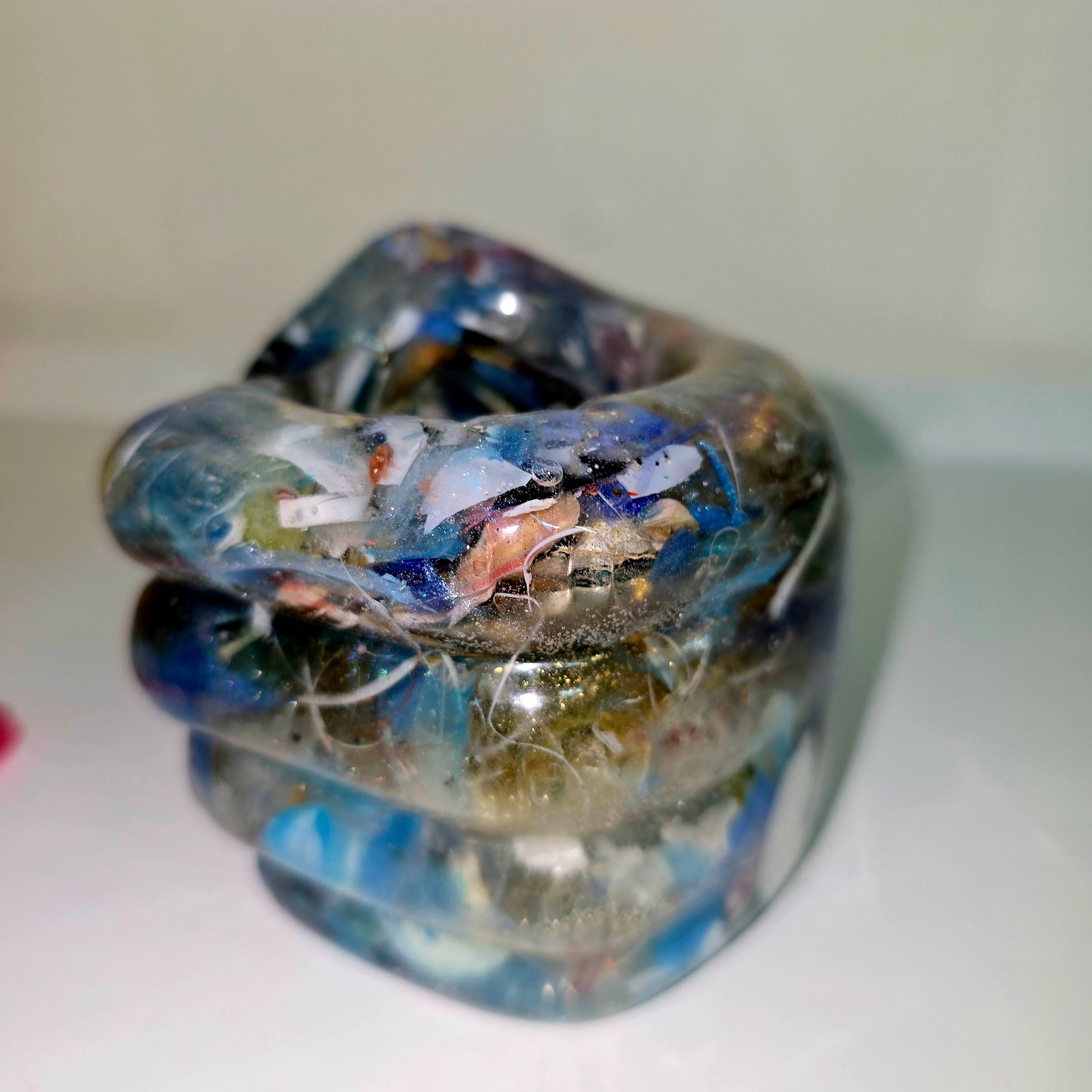 Hand-Shaped Resin Pen Holder – Handmade Desk Organizer