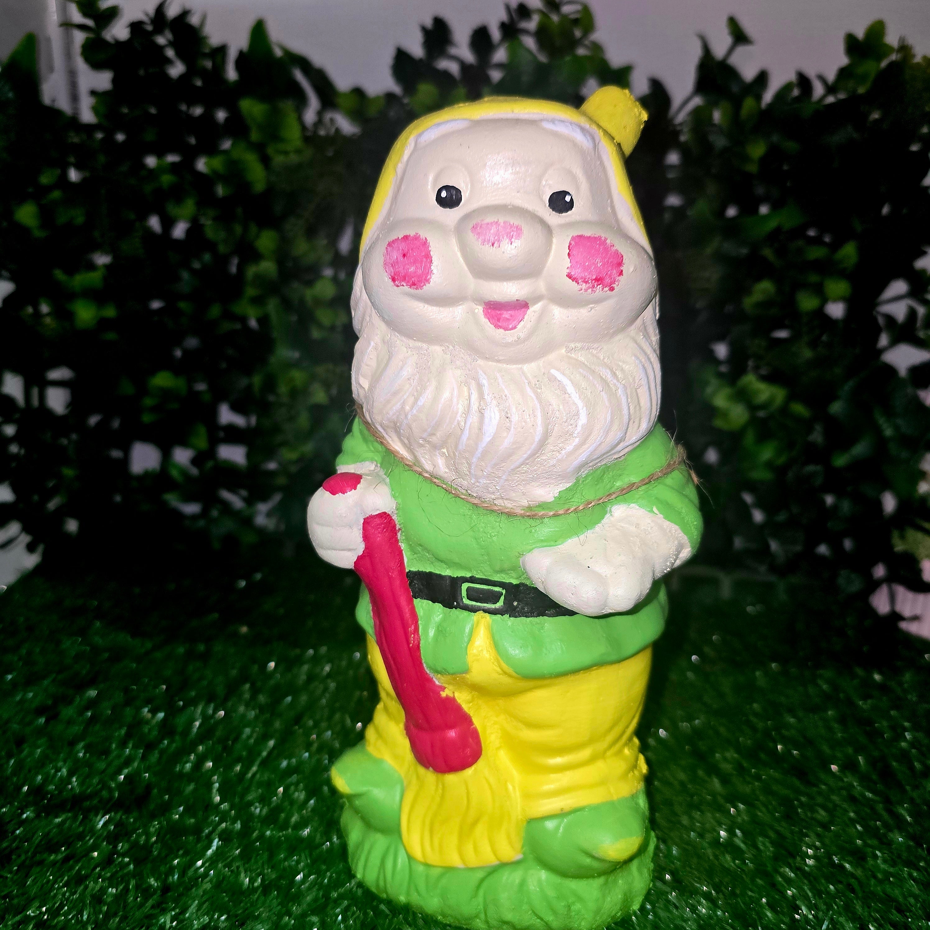 Handmade Cement Garden Gnome Sculpture – Decorative Outdoor & Indoor Ornament