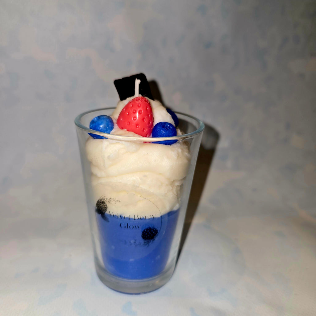 Handmade Dessert Style Candle in Glass – Decorative Soy Candle