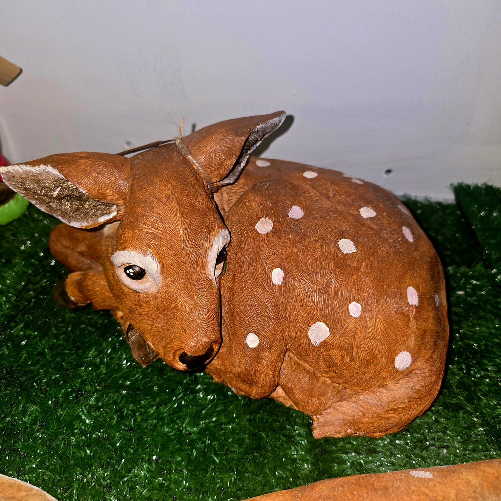 Handmade Cement Garden Deer Ornament – Decorative Outdoor Figure