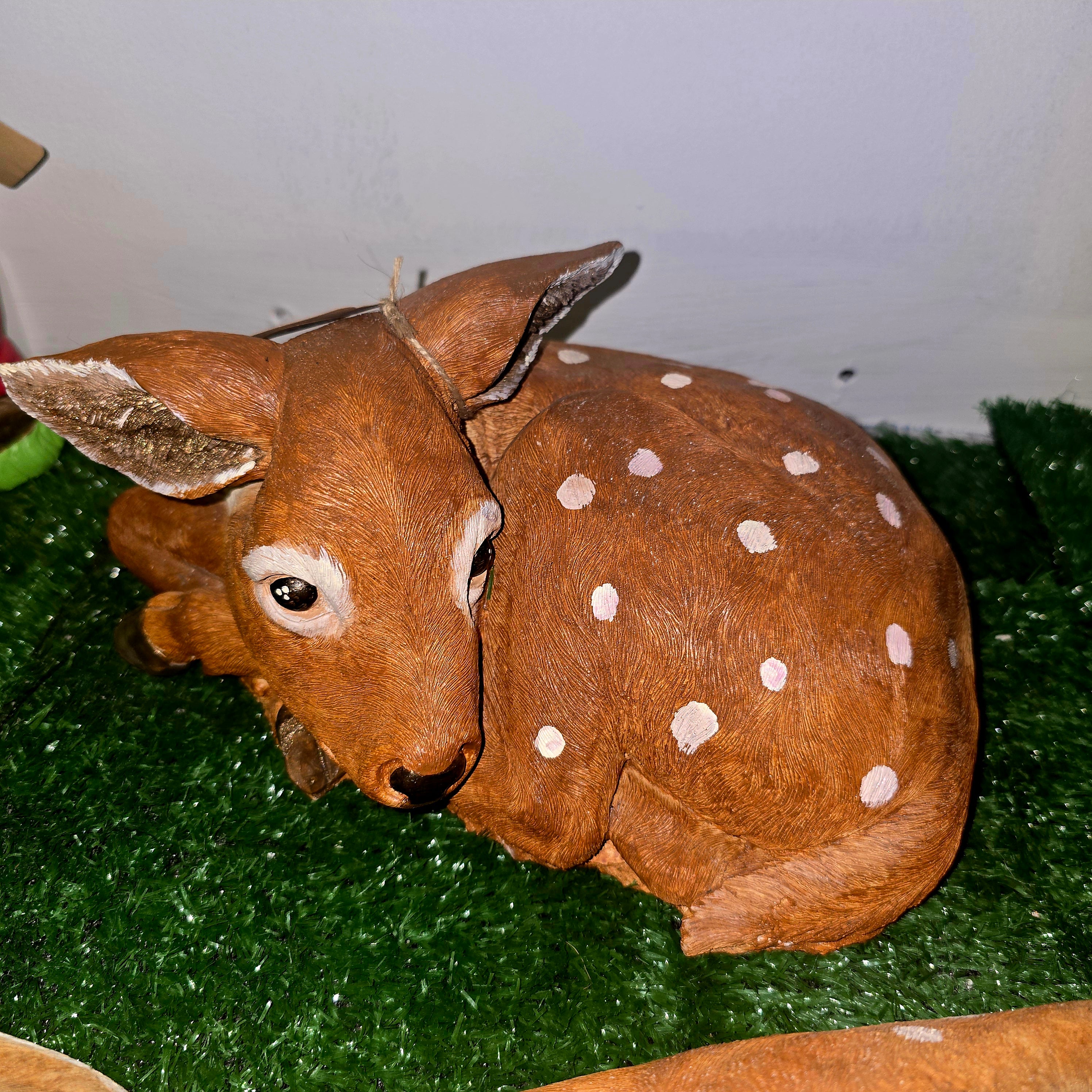 Handmade Cement Garden Deer Ornament – Decorative Outdoor Figure