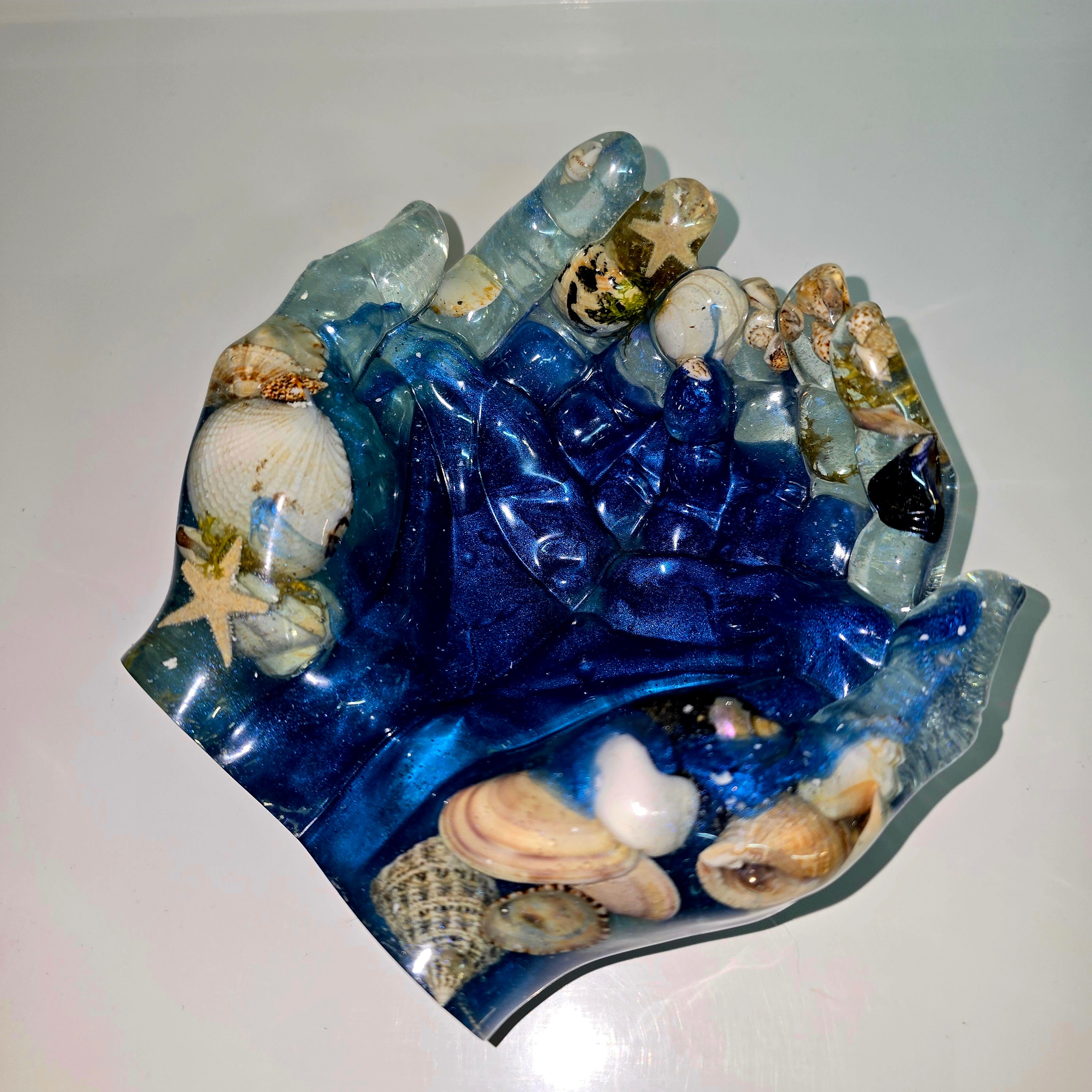 Handmade Resin Hand Tray – Key & Jewellery Holder | Unique Home Decor