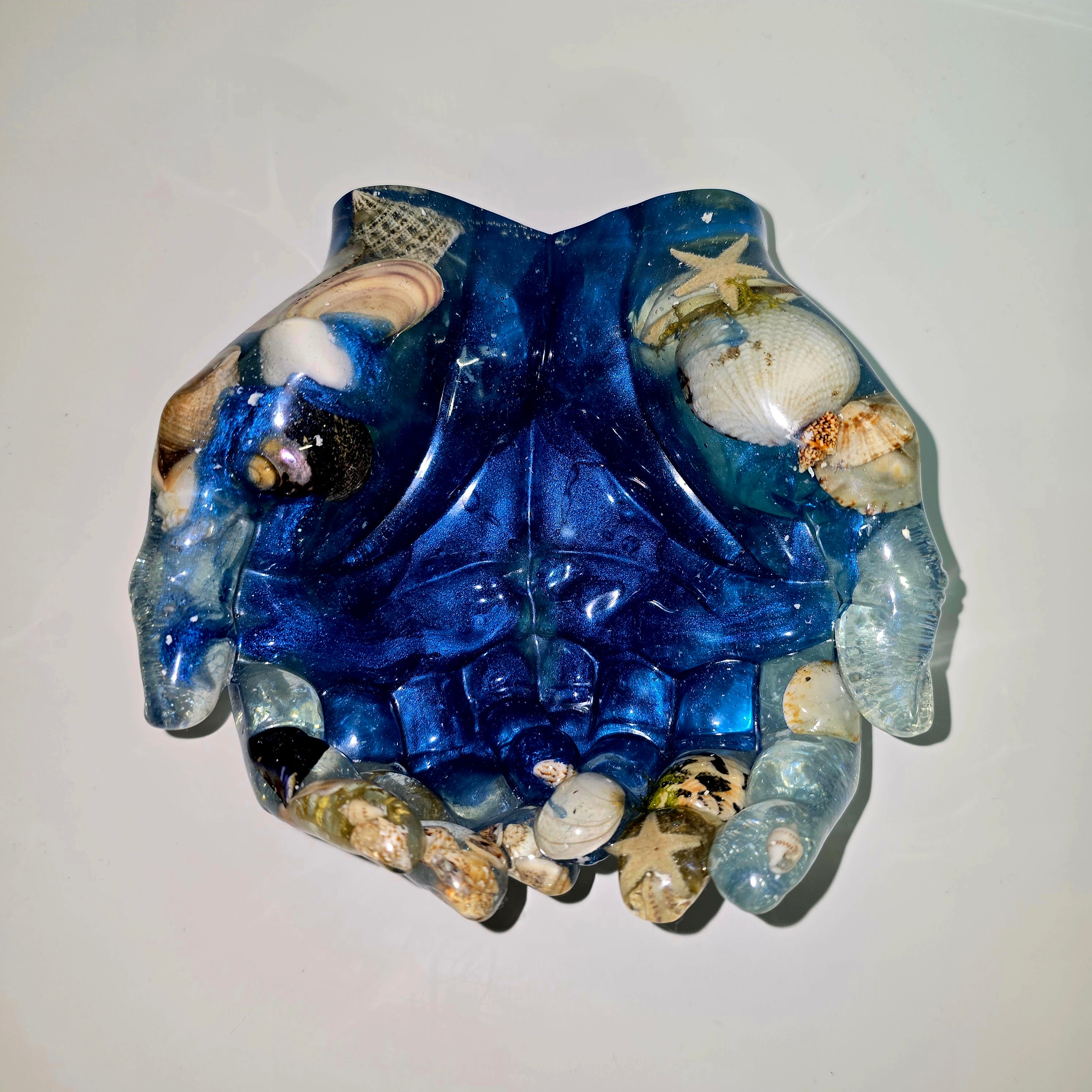 Handmade Resin Hand Tray – Key & Jewellery Holder | Unique Home Decor
