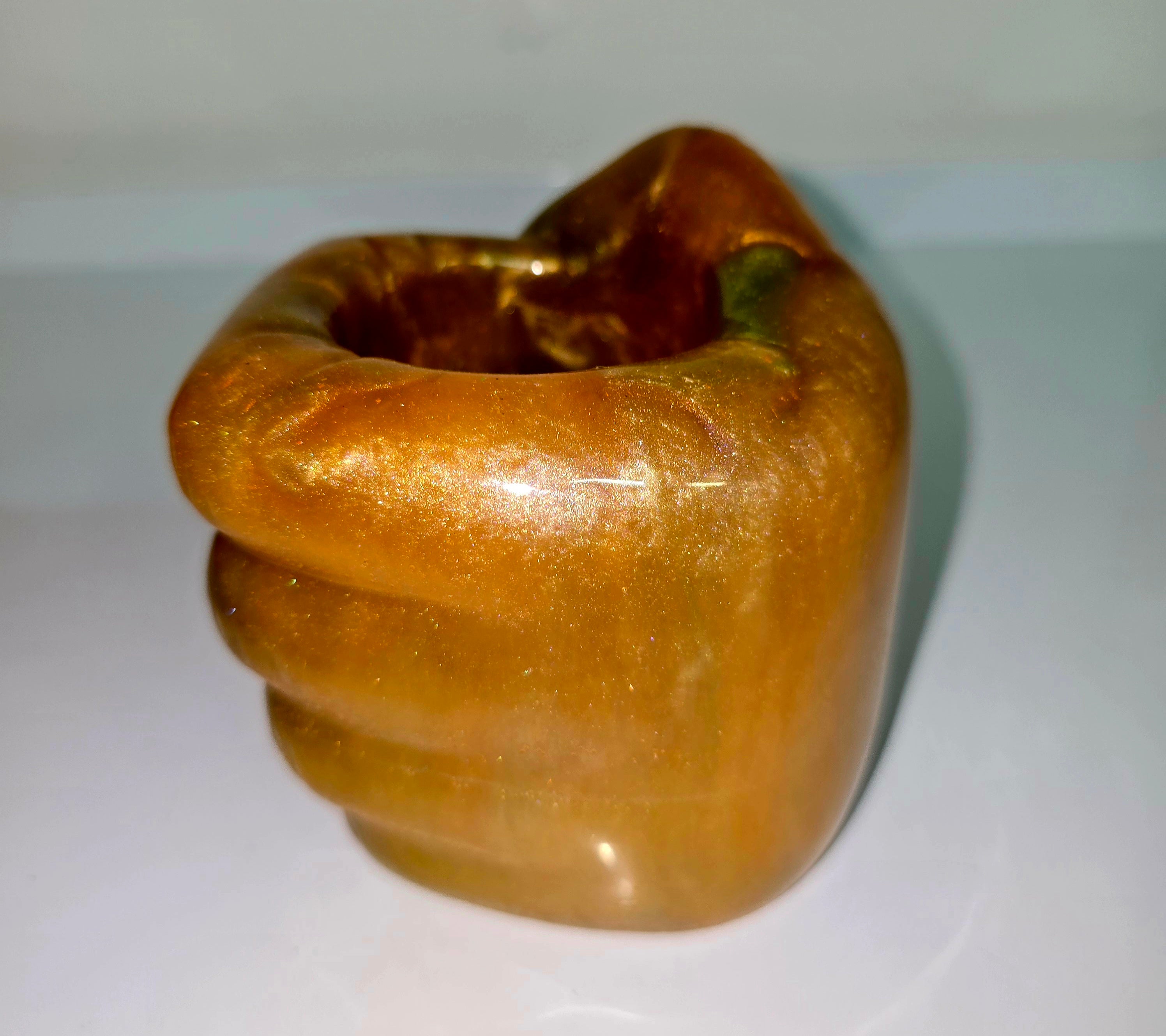 Hand-Shaped Resin Pen Holder – Handmade Desk Organizer