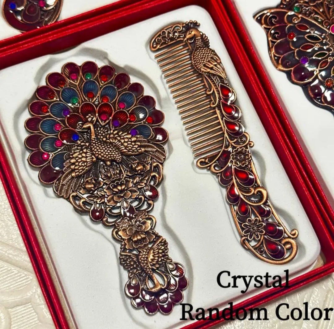 Hair Comb & Mirror Set
