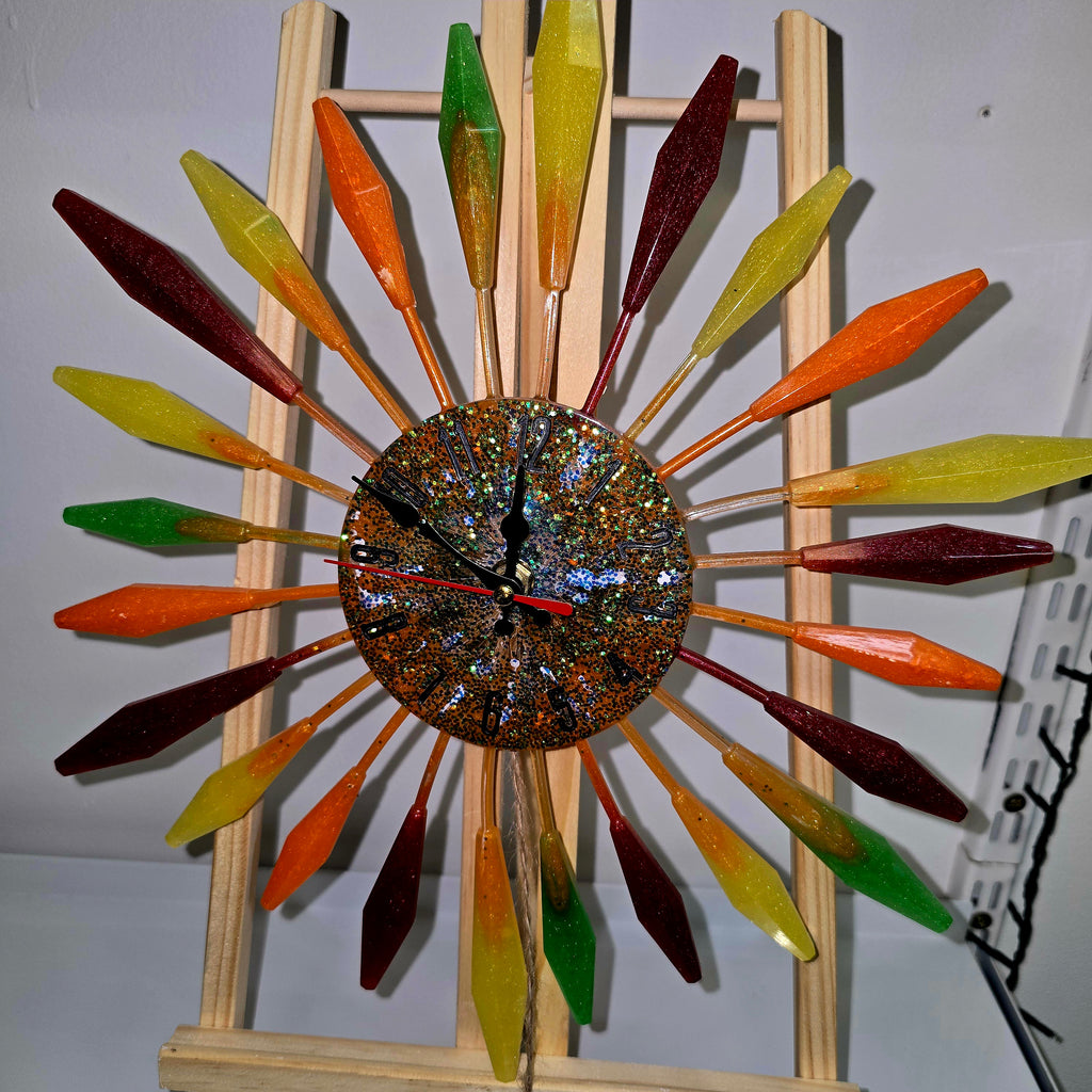 Handmade Resin Wall Clock – Round Ø 35 cm