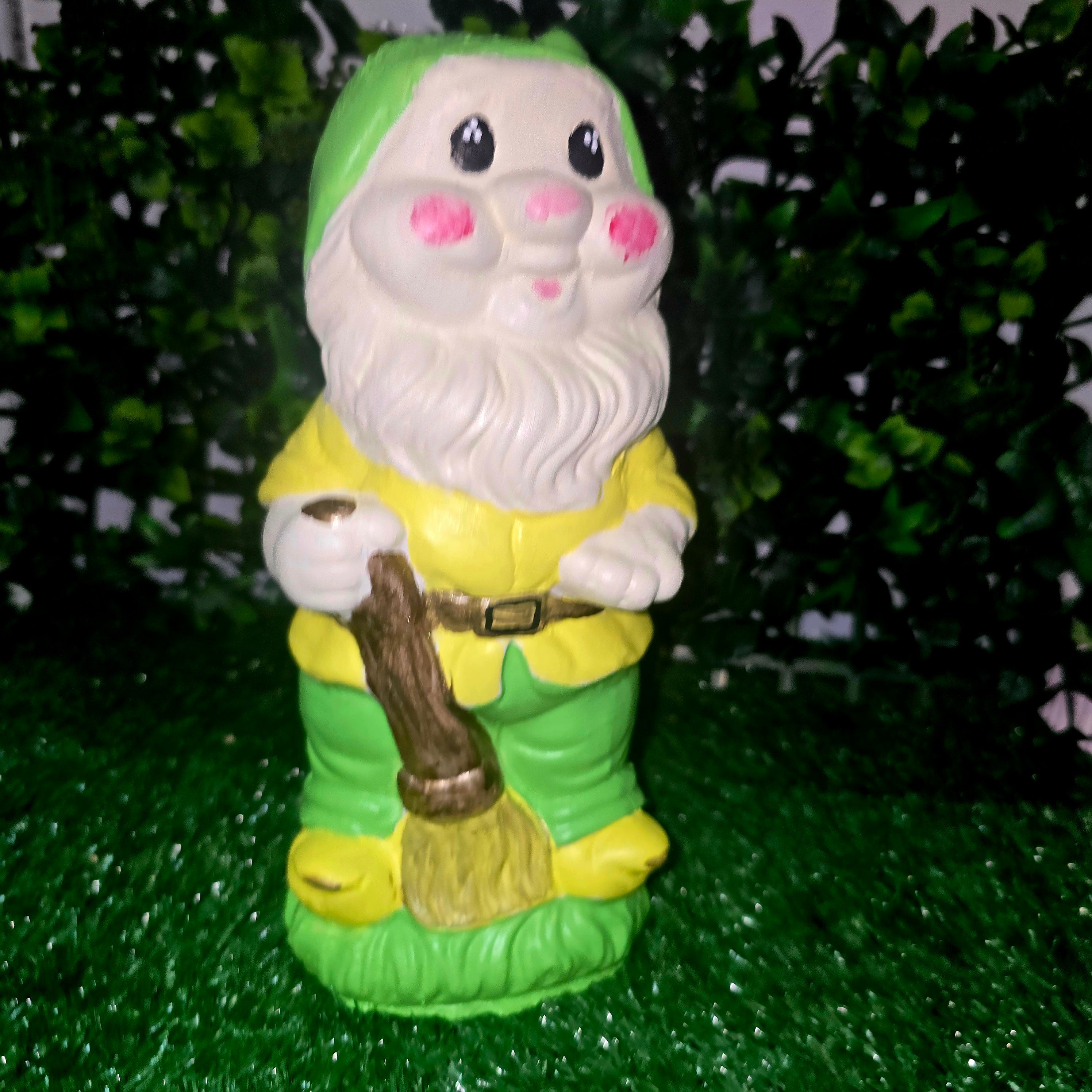 Handmade Cement Garden Gnome Sculpture – Decorative Outdoor & Indoor Ornament