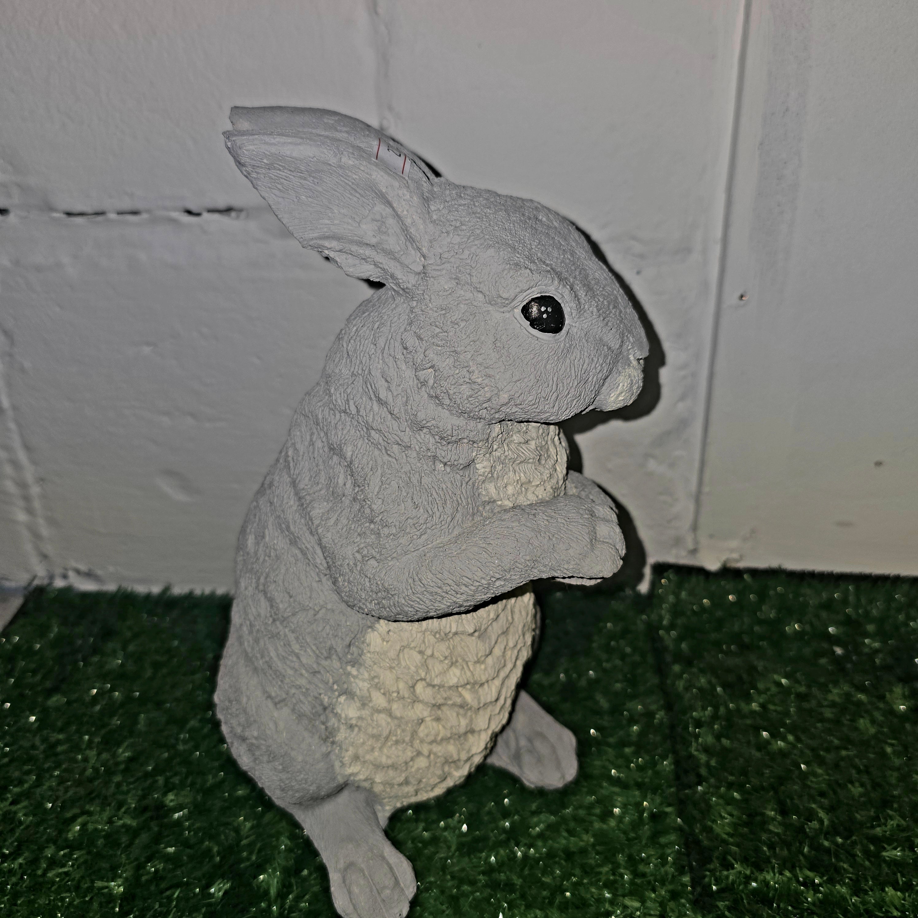 Handmade Rabbit Cement Sculpture – Bunny Garden & Home Decor