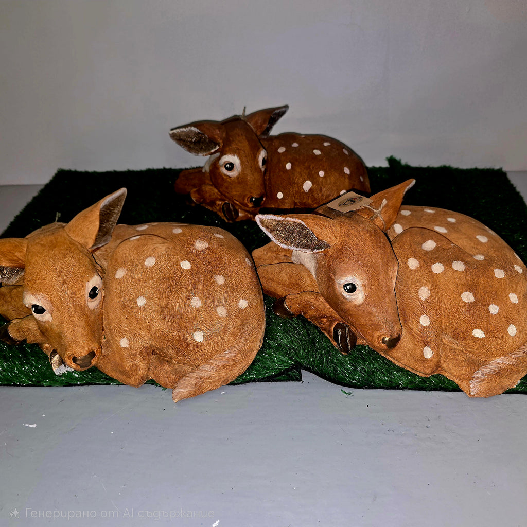 Handmade Cement Garden Deer Ornament – Decorative Outdoor Figure