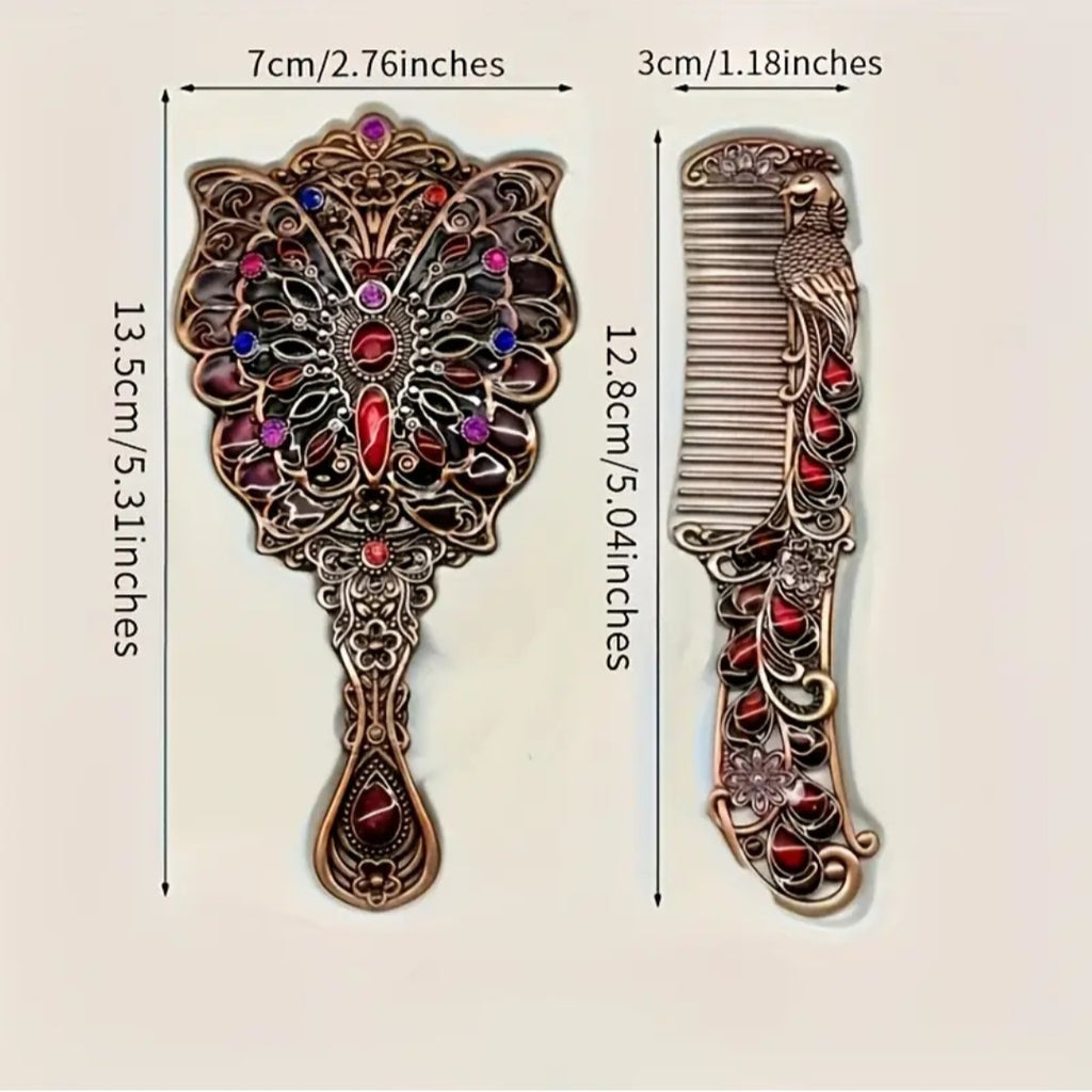 Hair Comb & Mirror Set