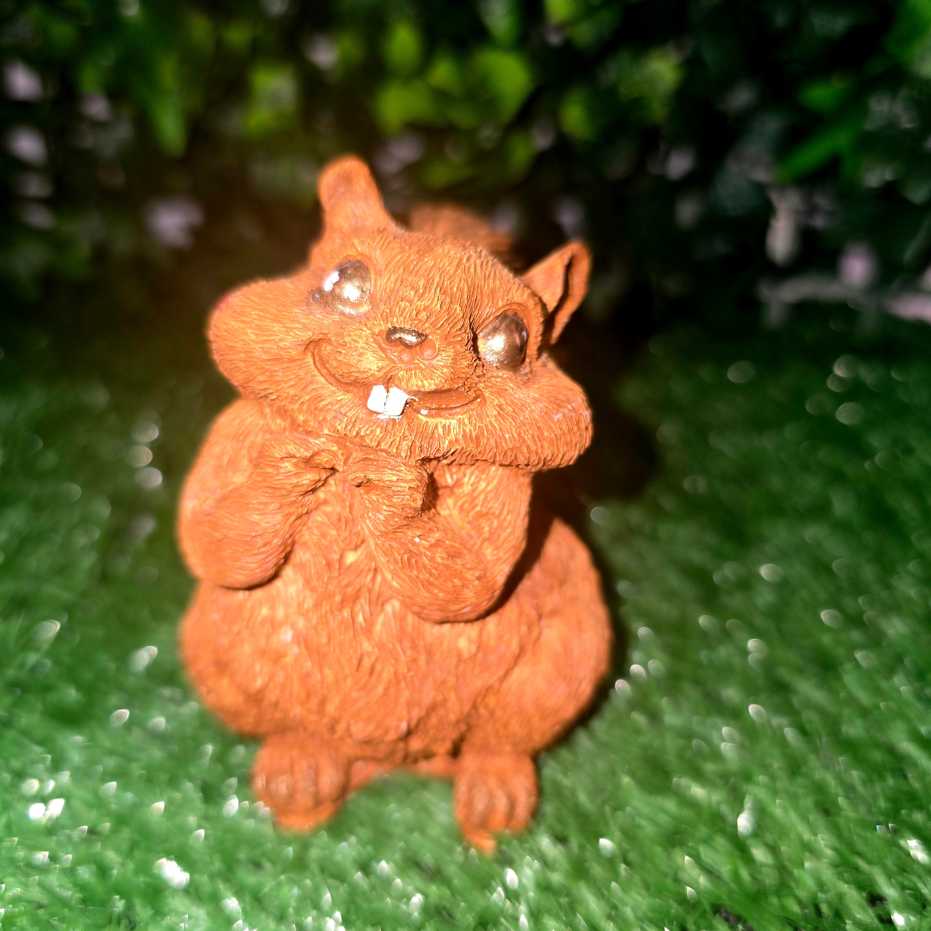 Handmade Concrete Squirrel Garden Ornament